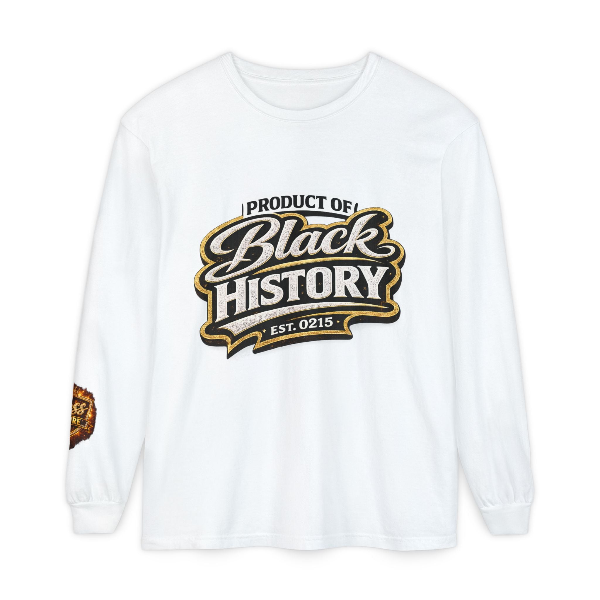 Product of Black History Long Sleeve T-Shirt | Black History Typography