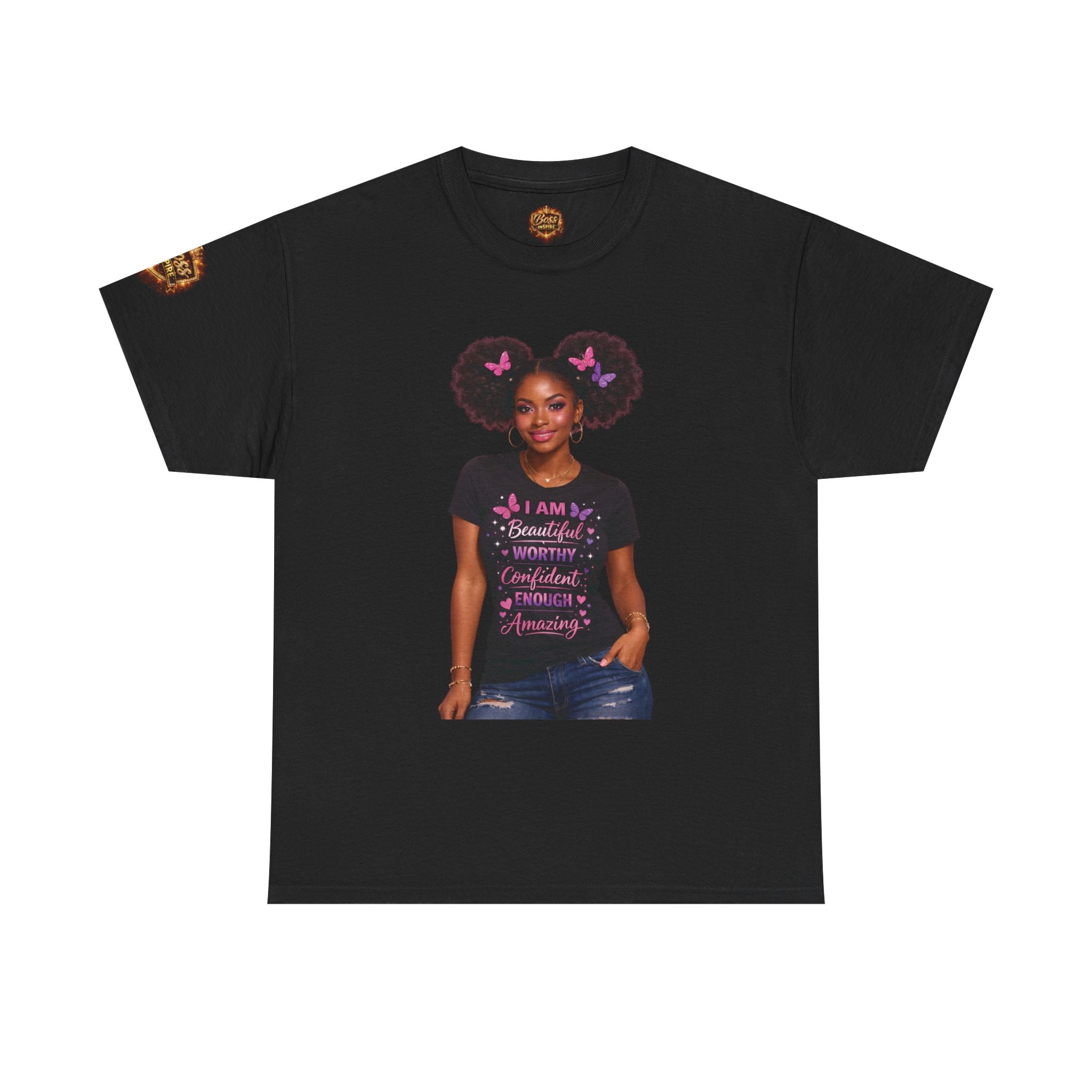 I Am Beautiful Woman Confident Strong Amazing T-Shirt | Inspirational Black Girl Tee