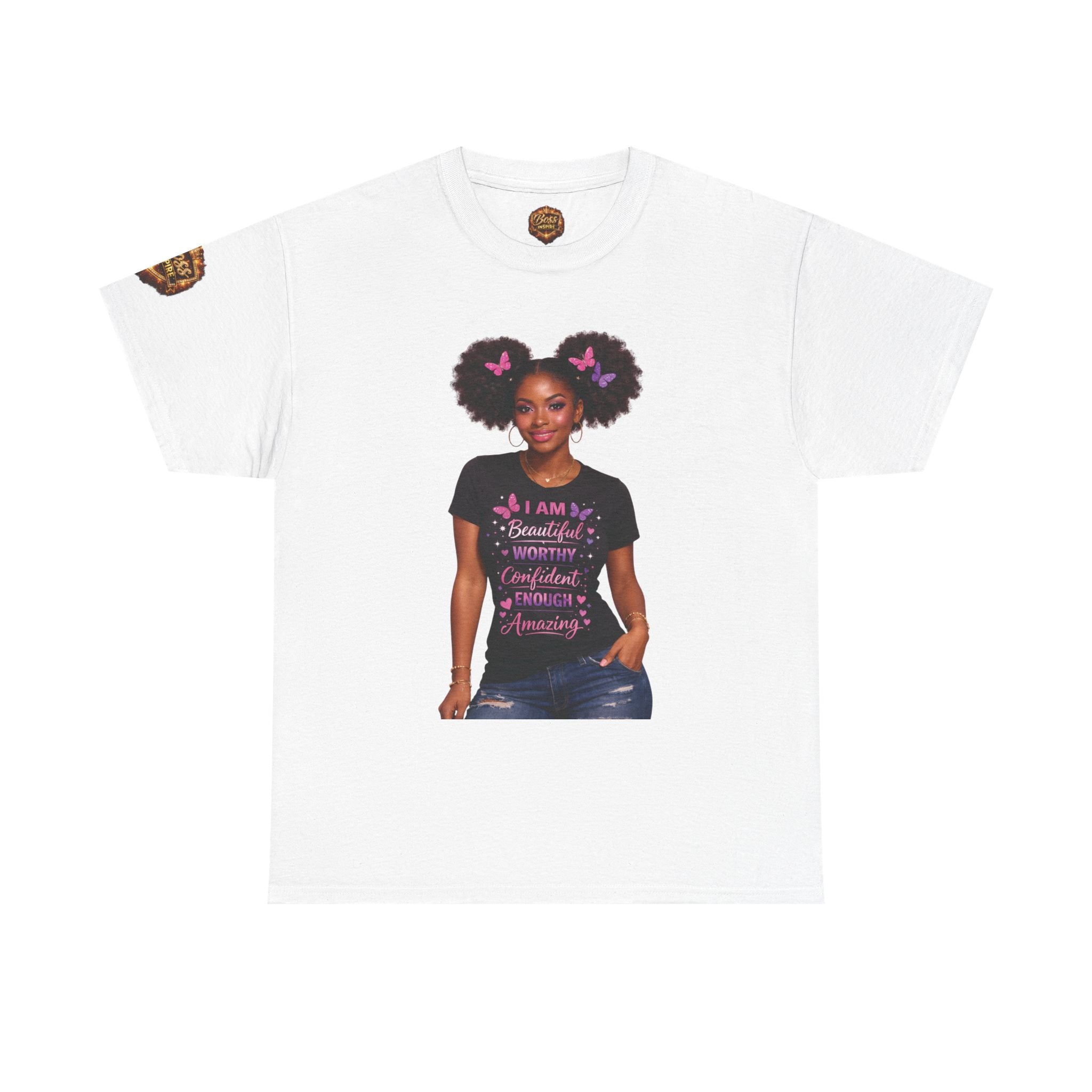 I Am Beautiful Woman Confident Strong Amazing T-Shirt | Inspirational Black Girl Tee