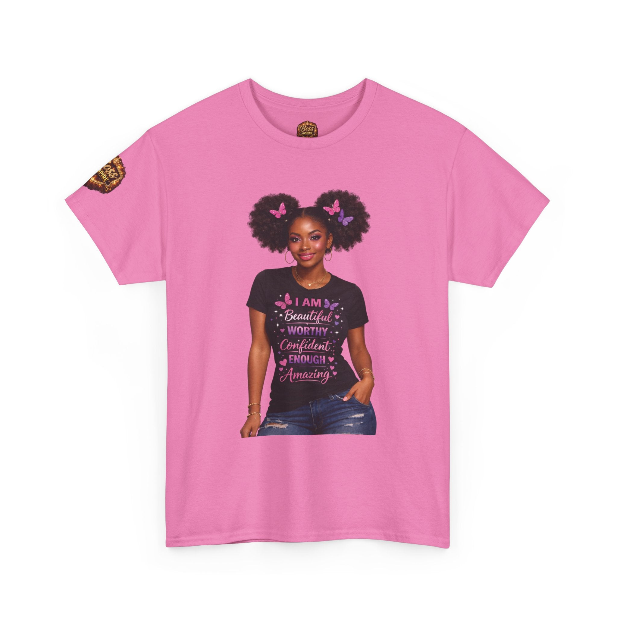 I Am Beautiful Woman Confident Strong Amazing T-Shirt | Inspirational Black Girl Tee