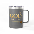 God Got Me tumbler | Christian faith travel mug, 15oz stainless