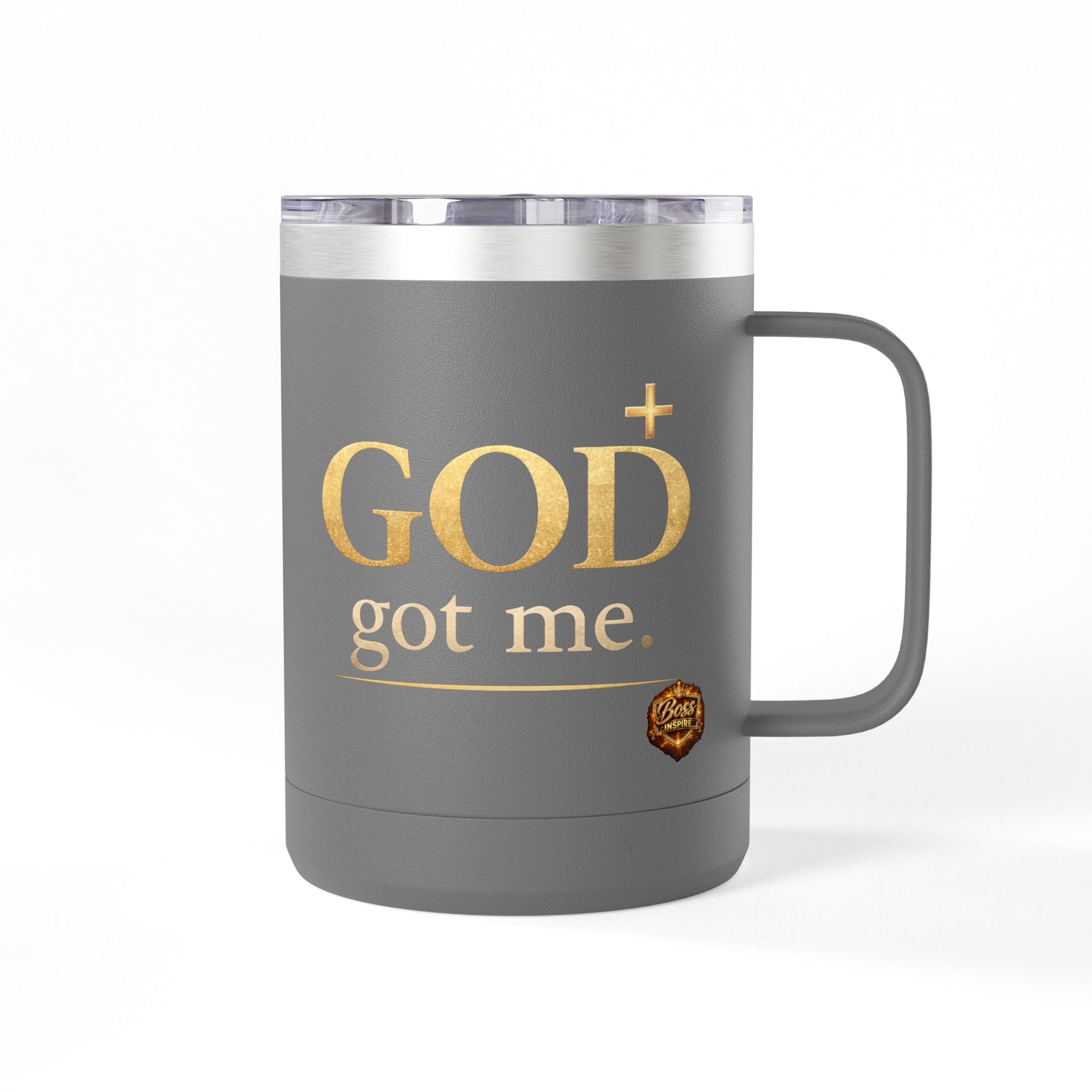 God Got Me tumbler | Christian faith travel mug, 15oz stainless
