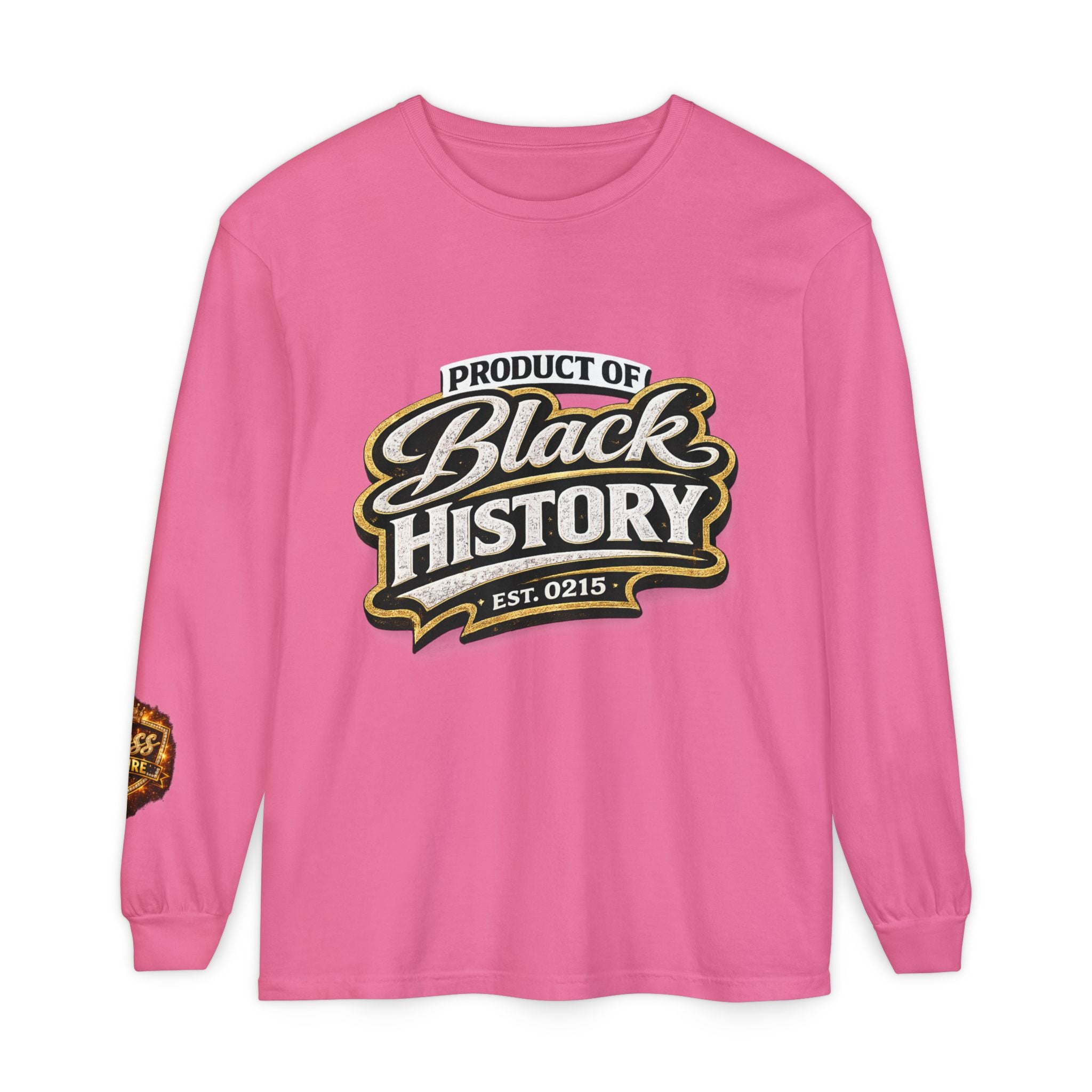 Product of Black History Long Sleeve T-Shirt | Black History Typography