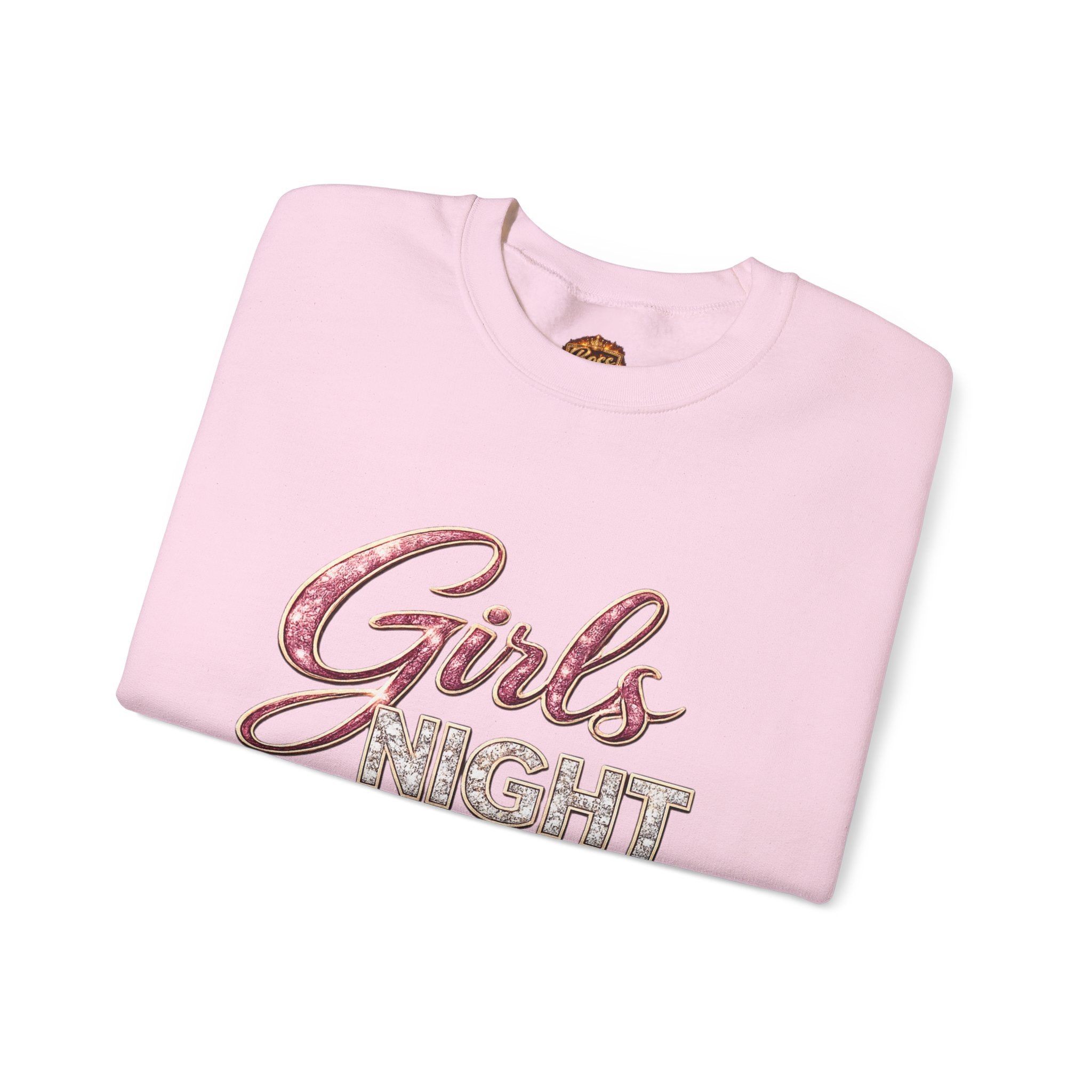 Girls Night Out Crewneck Sweatshirt | Metallic Script, Cozy Pullover