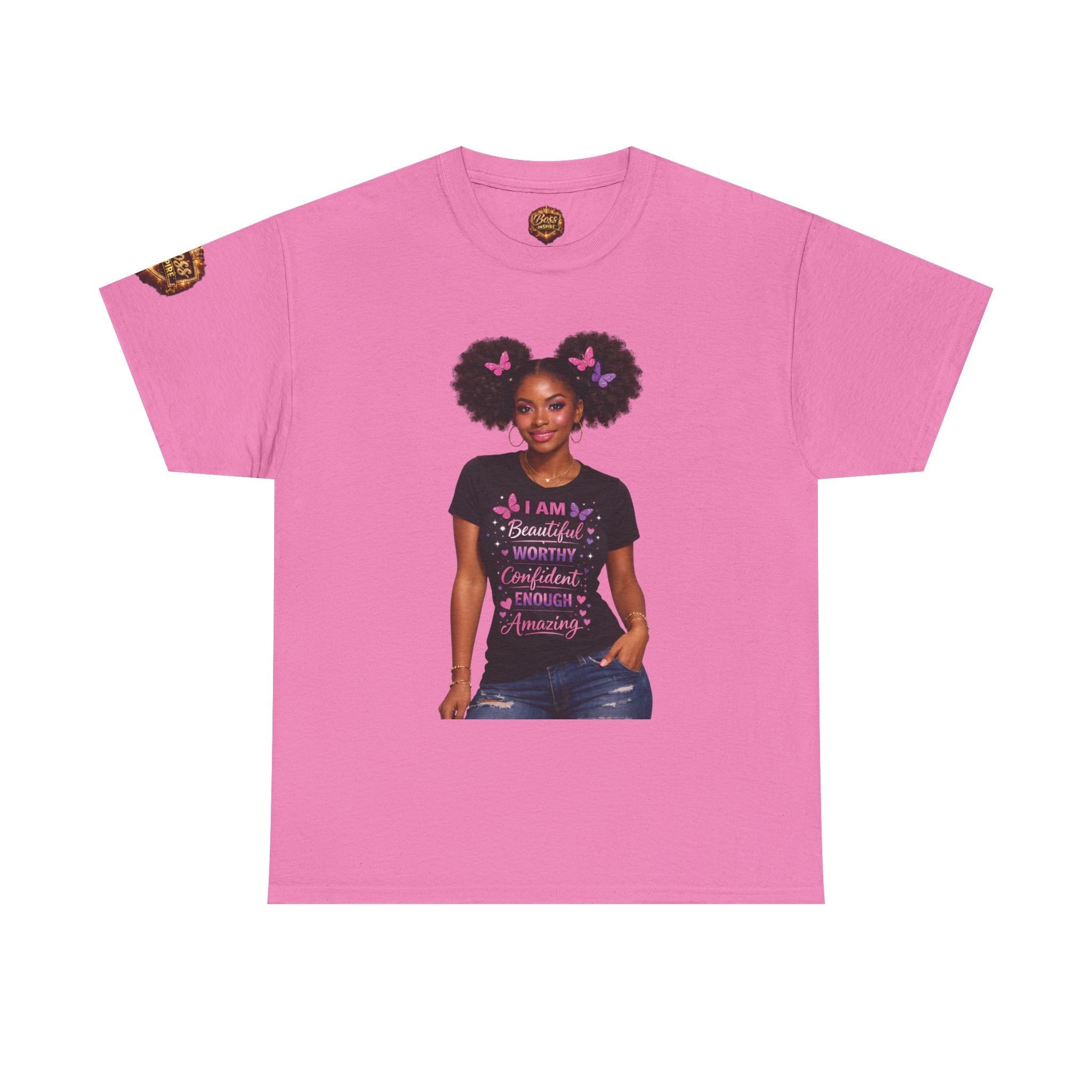 I Am Beautiful Woman Confident Strong Amazing T-Shirt | Inspirational Black Girl Tee