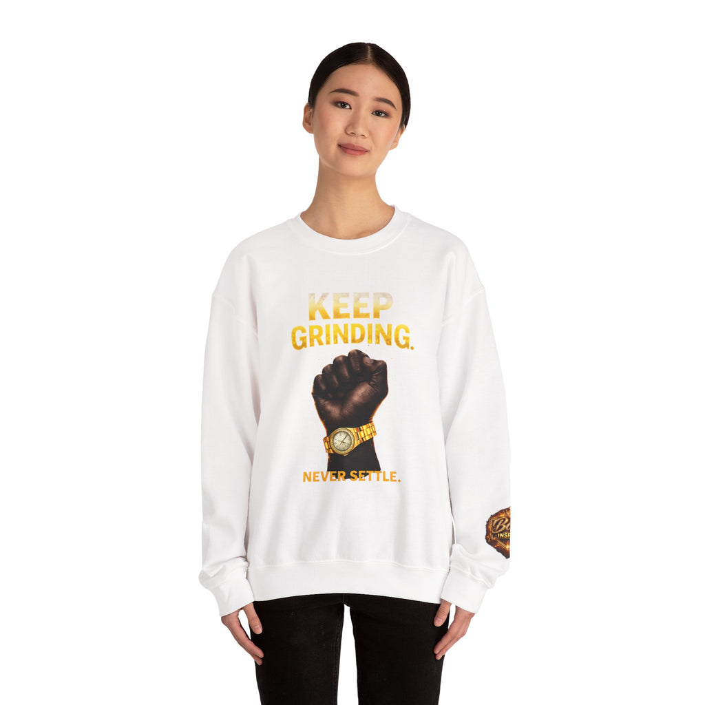 Keep Grinding Fist Graphic sweatshirt | Crewneck Motivational Streetwear