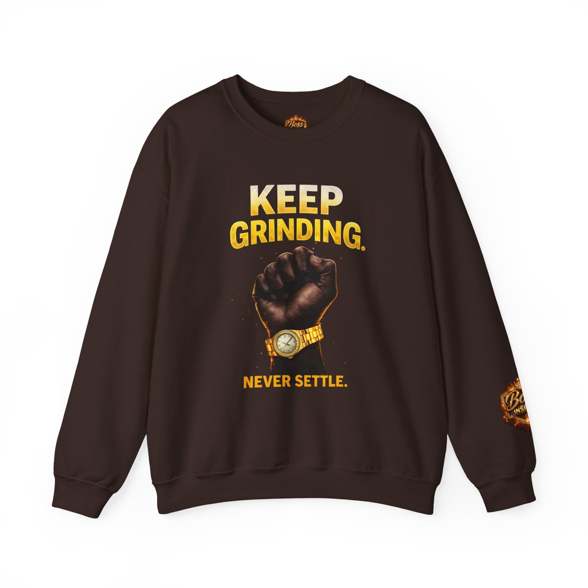 Keep Grinding Fist Graphic sweatshirt | Crewneck Motivational Streetwear