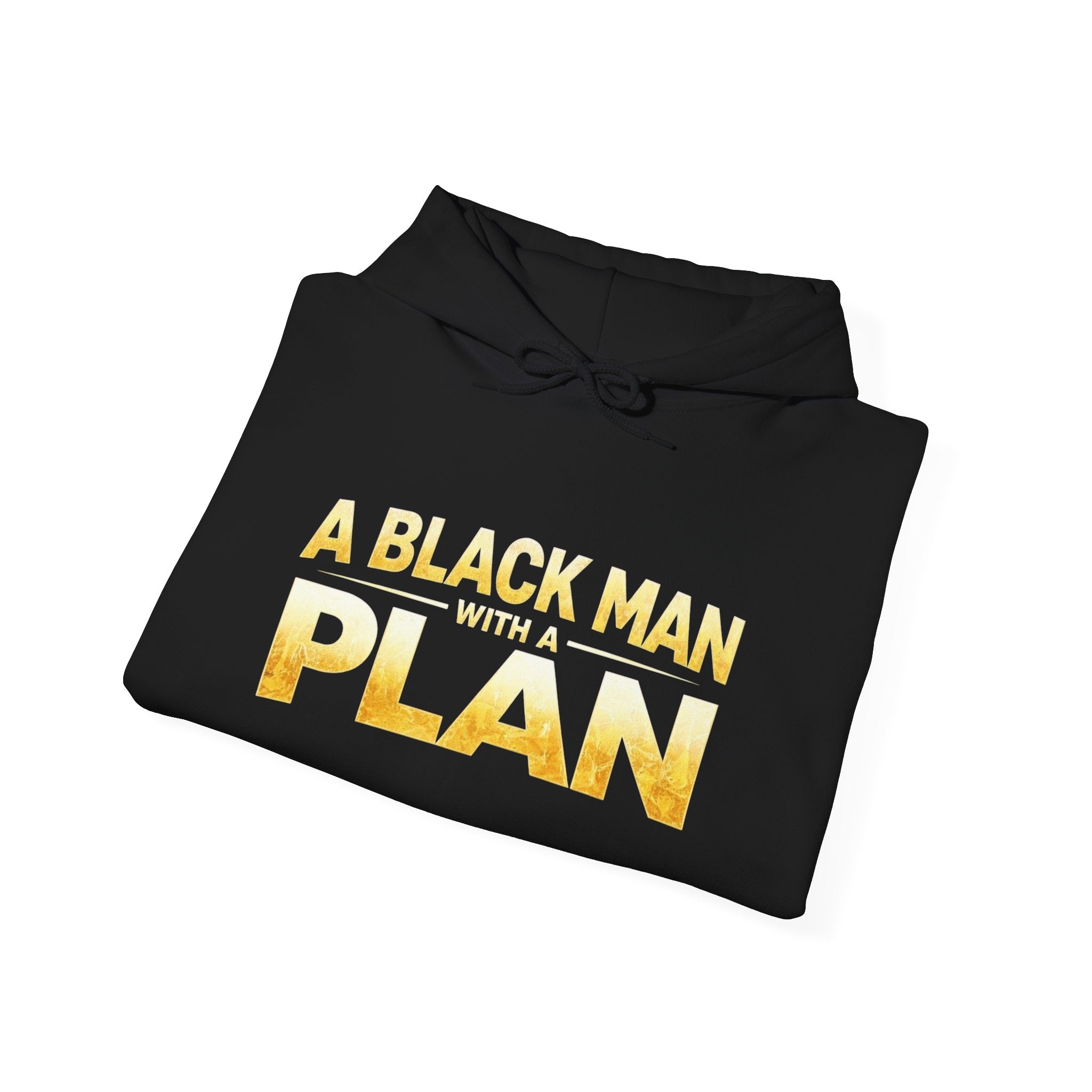 A Black Man With A Plan Hoodie | White Pullover Sweatshirt