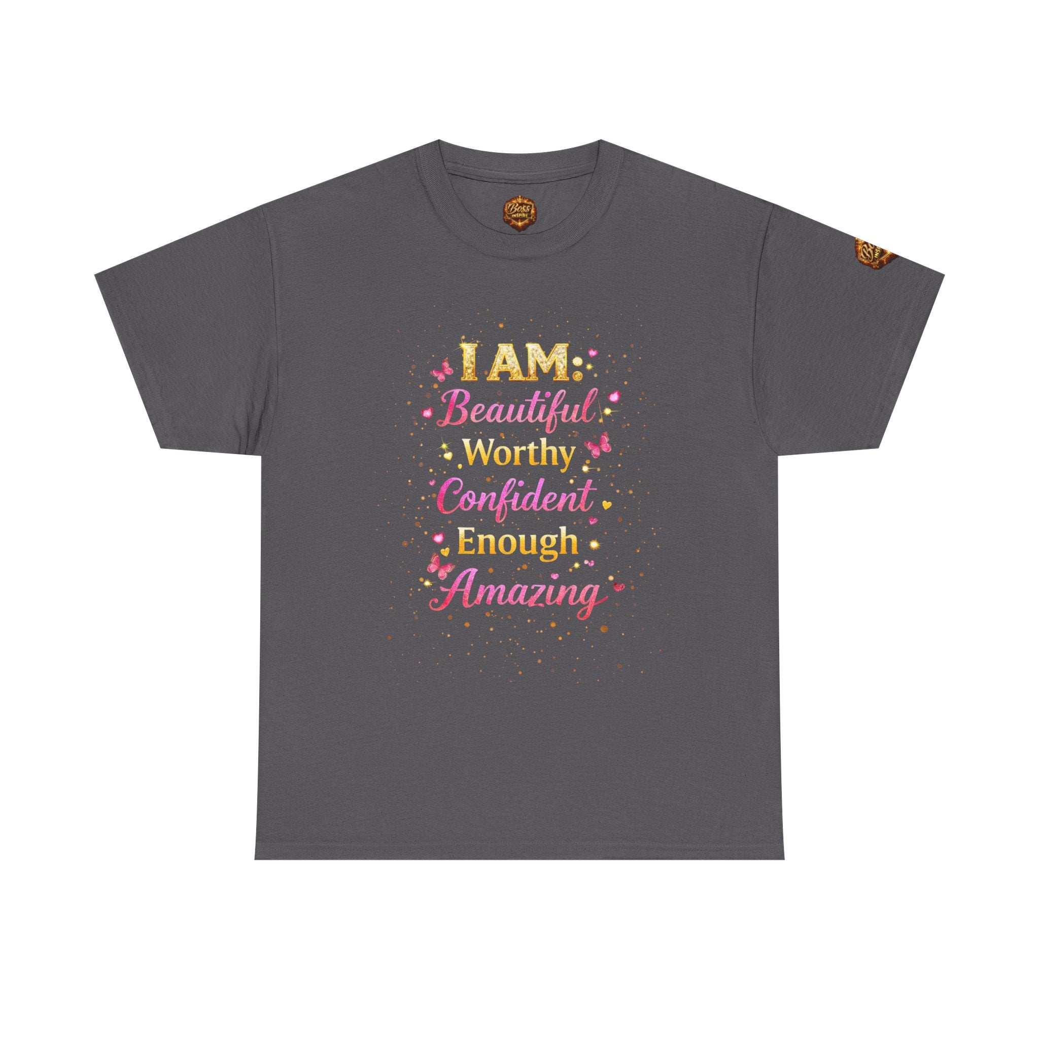 I AM Affirmations Typography T-Shirt | Inspirational Self-Love Tee