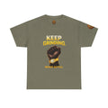 Keep Grinding fist graphic Tee | Motivational slogan shirt