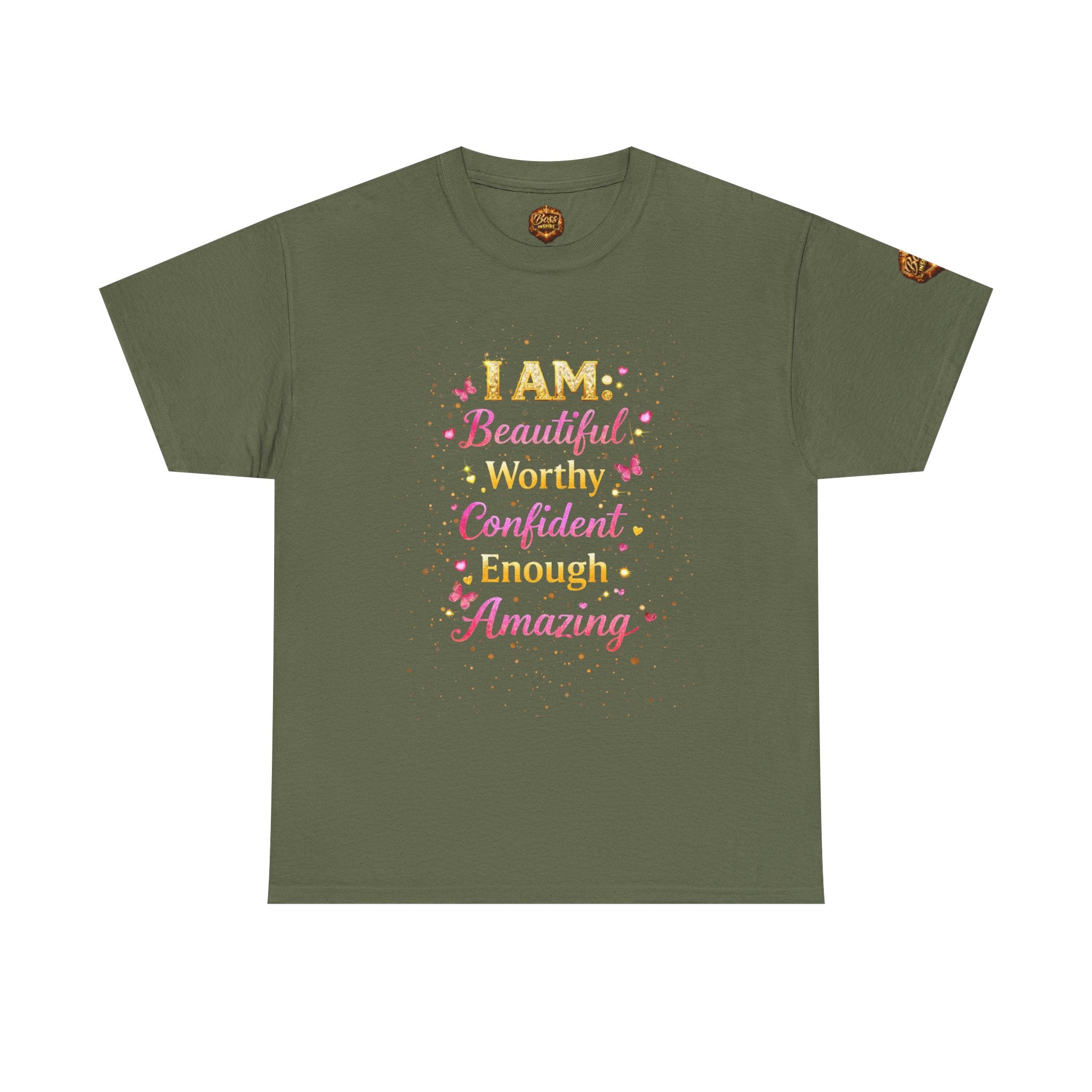 I AM Affirmations Typography T-Shirt | Inspirational Self-Love Tee