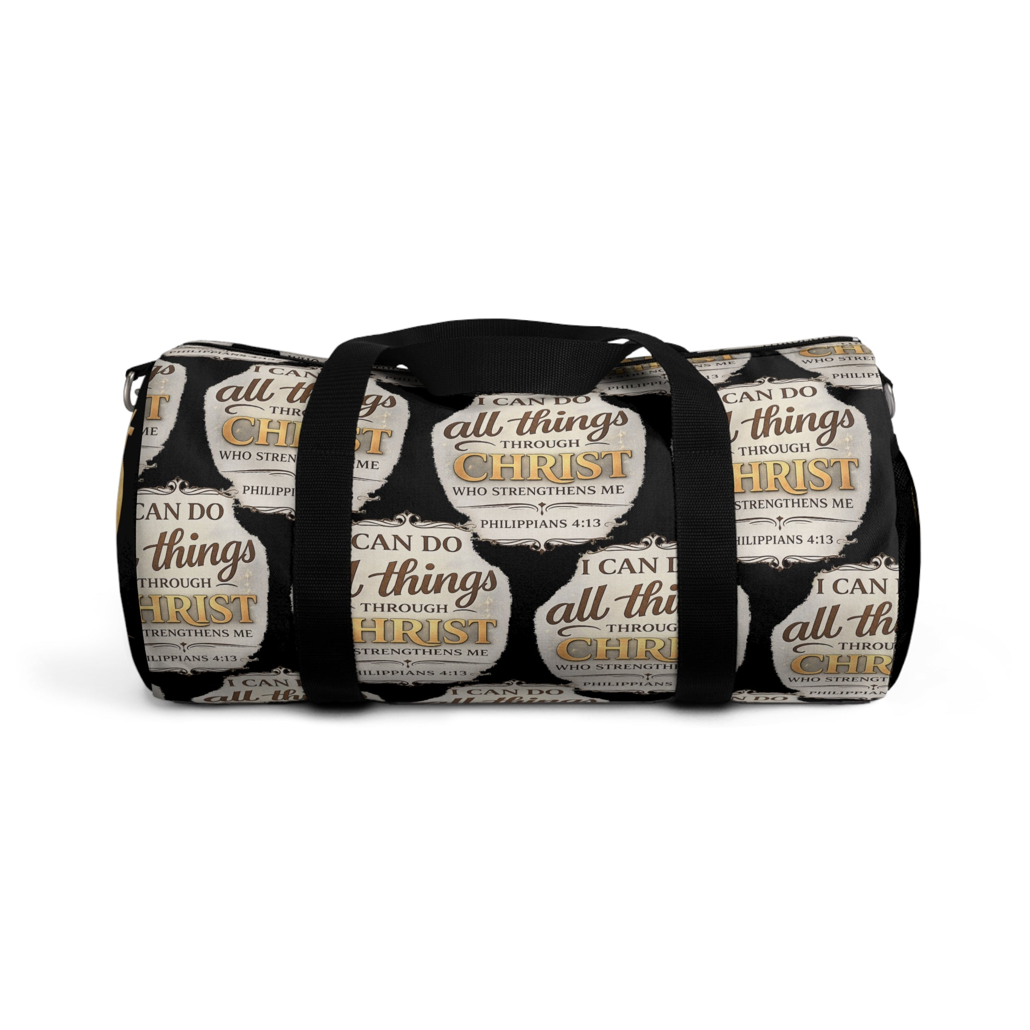 I Can Do All Things Through Christ duffel bag | Christian Scripture Philippians 4:13 gym bag