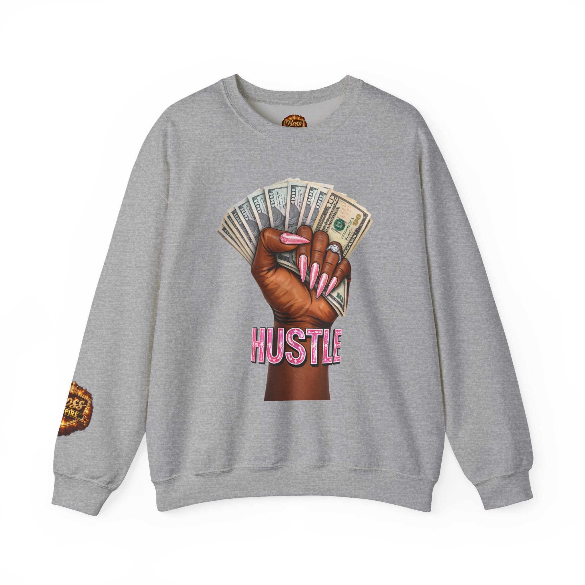 Hustle Fist with Cash sweatshirt | Money Hand Graphic Crewneck