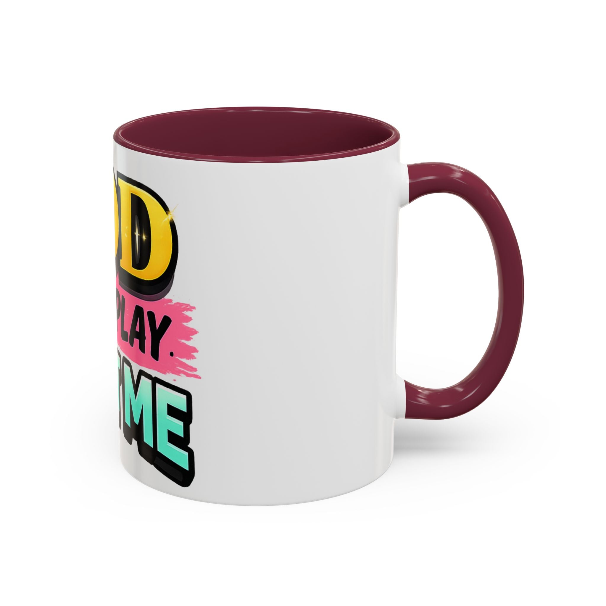 God Don't Play About Me Mug — Colorful Faith Coffee Cup (11oz/15oz)