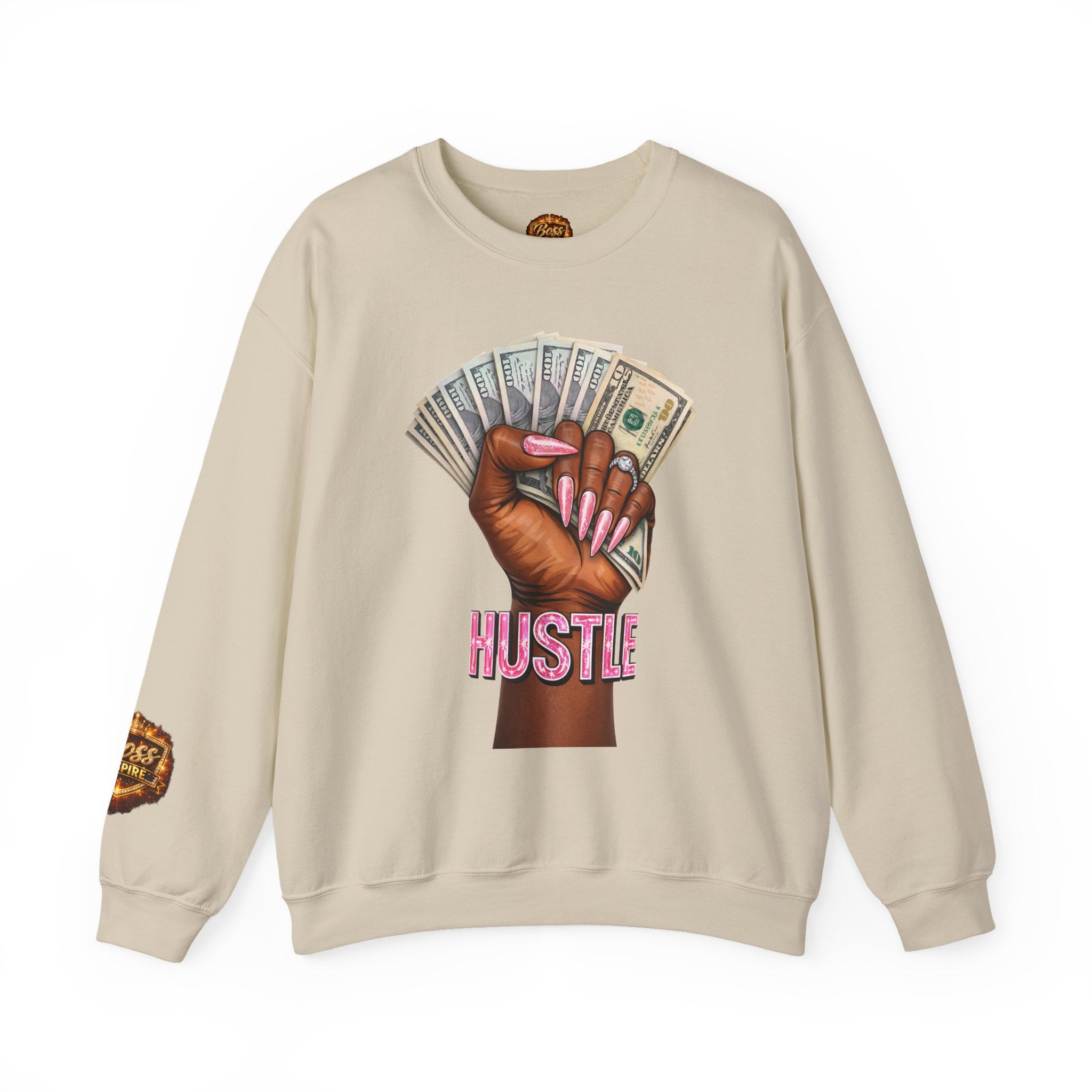 Hustle Fist with Cash sweatshirt | Money Hand Graphic Crewneck