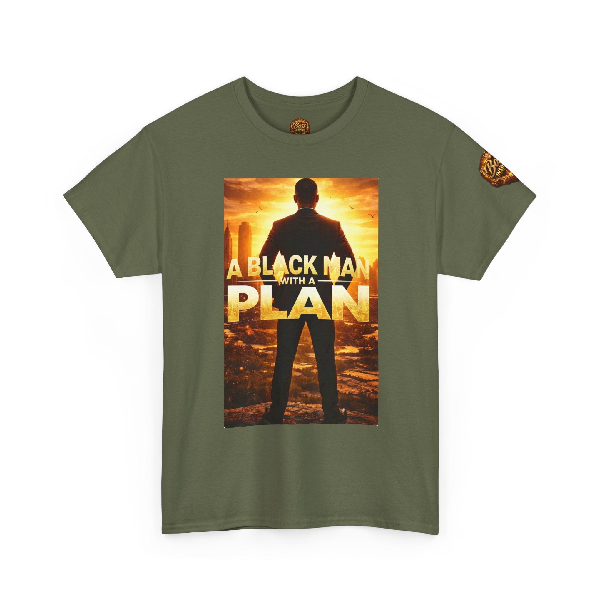 A Black Man With A Plan T-Shirt | Motivational Graphic Tee