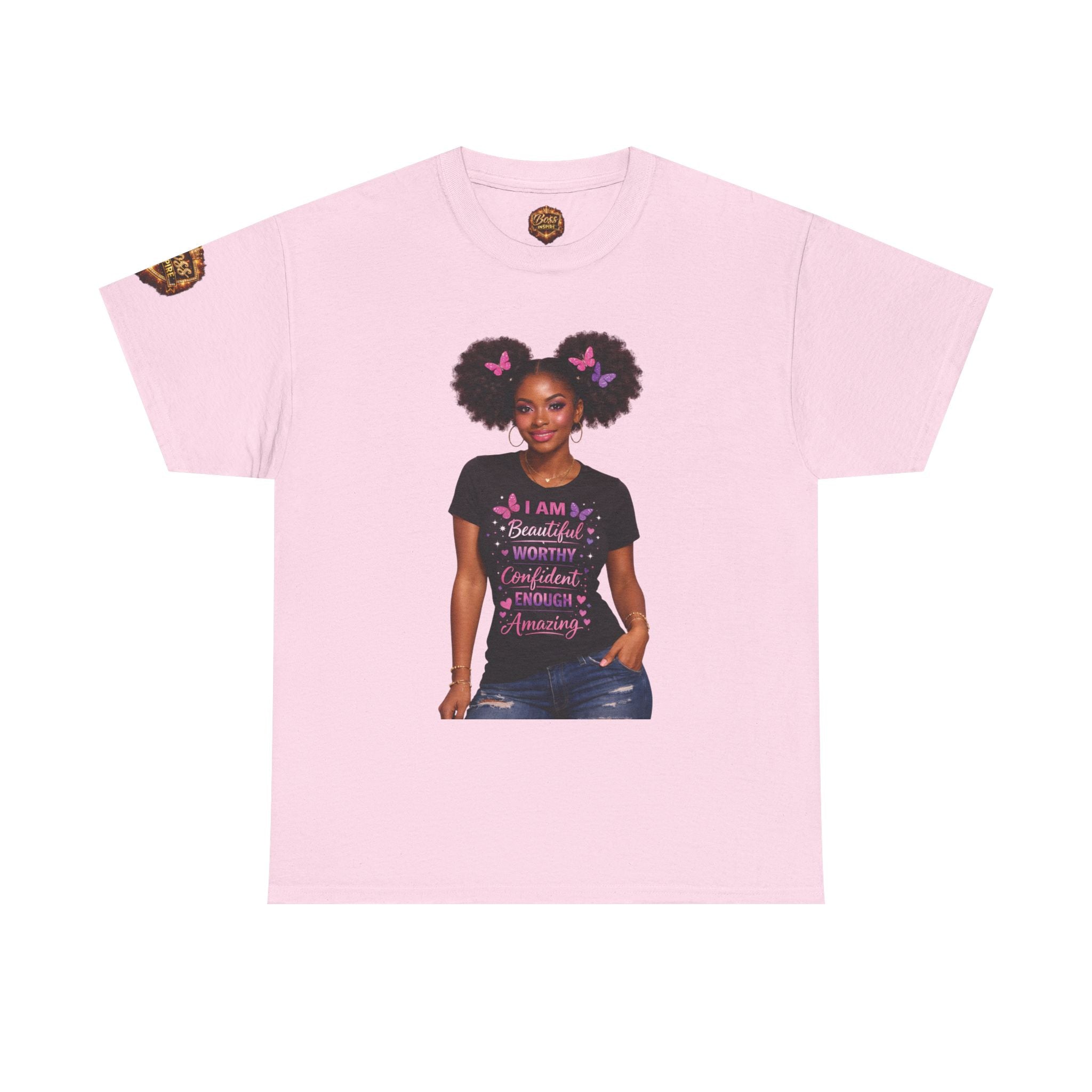 I Am Beautiful Woman Confident Strong Amazing T-Shirt | Inspirational Black Girl Tee