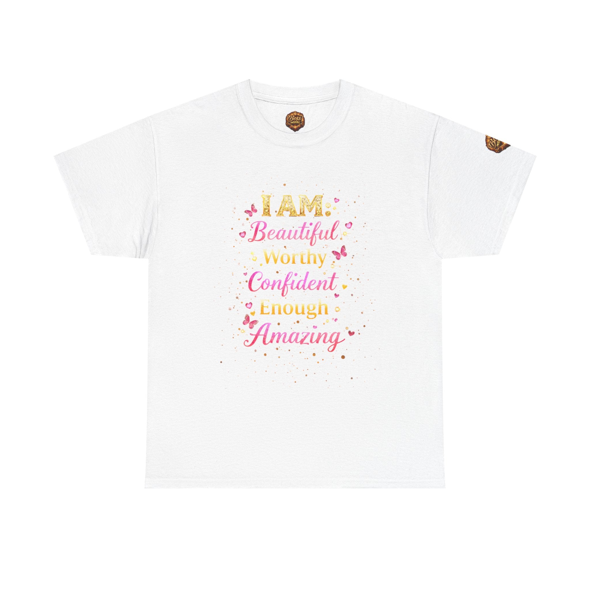 I AM Affirmations Typography T-Shirt | Inspirational Self-Love Tee