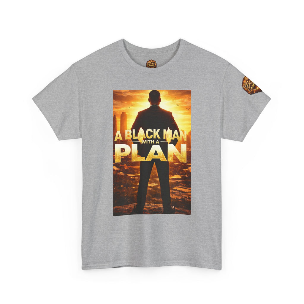 A Black Man With A Plan T-Shirt | Motivational Graphic Tee