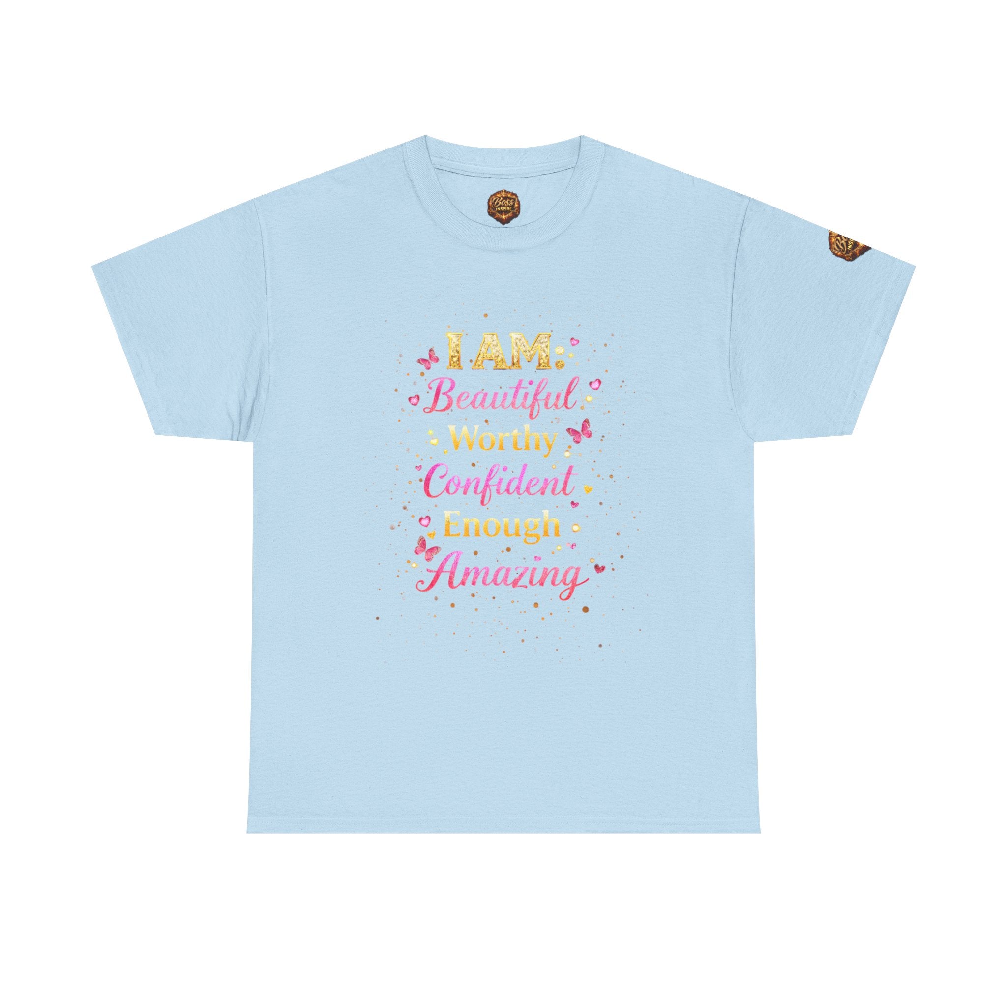 I AM Affirmations Typography T-Shirt | Inspirational Self-Love Tee