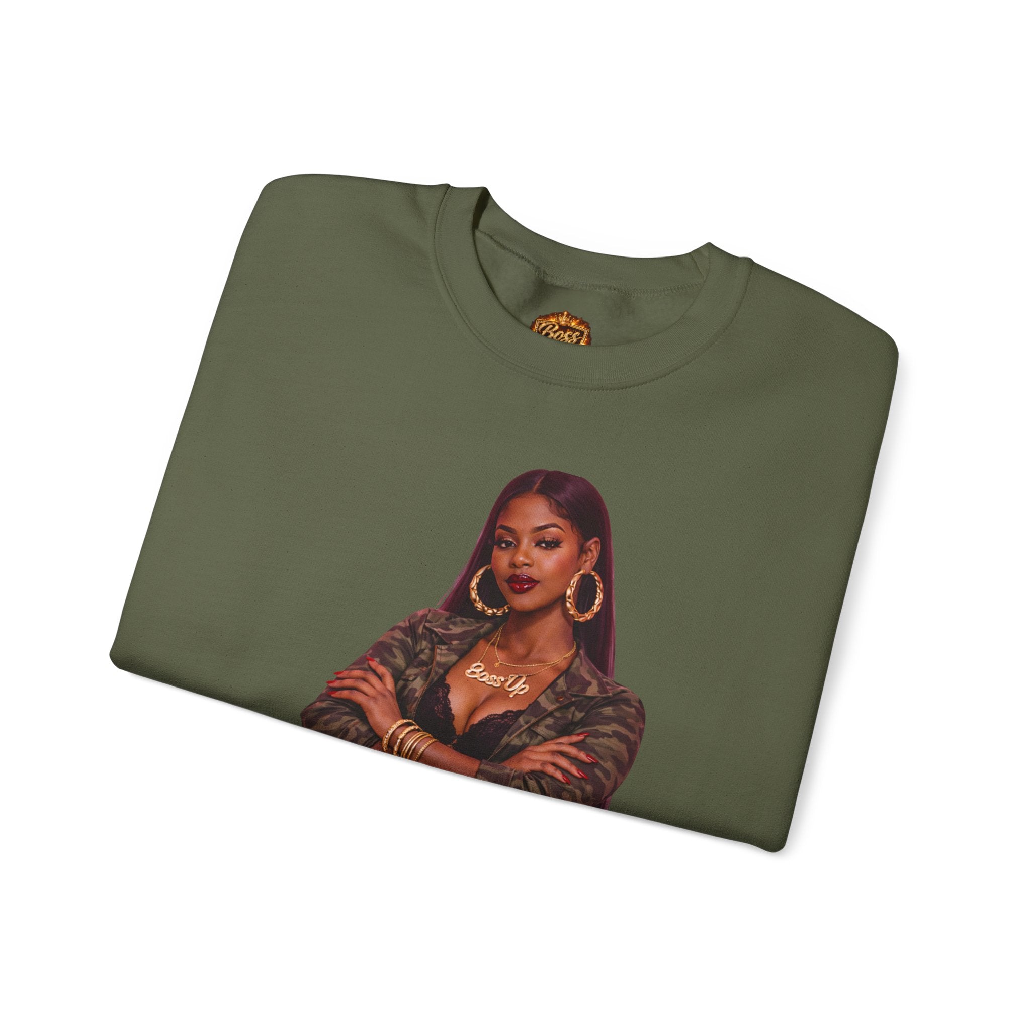 Confident Woman Illustration Crewneck Sweatshirt | Urban Fashion Graphic