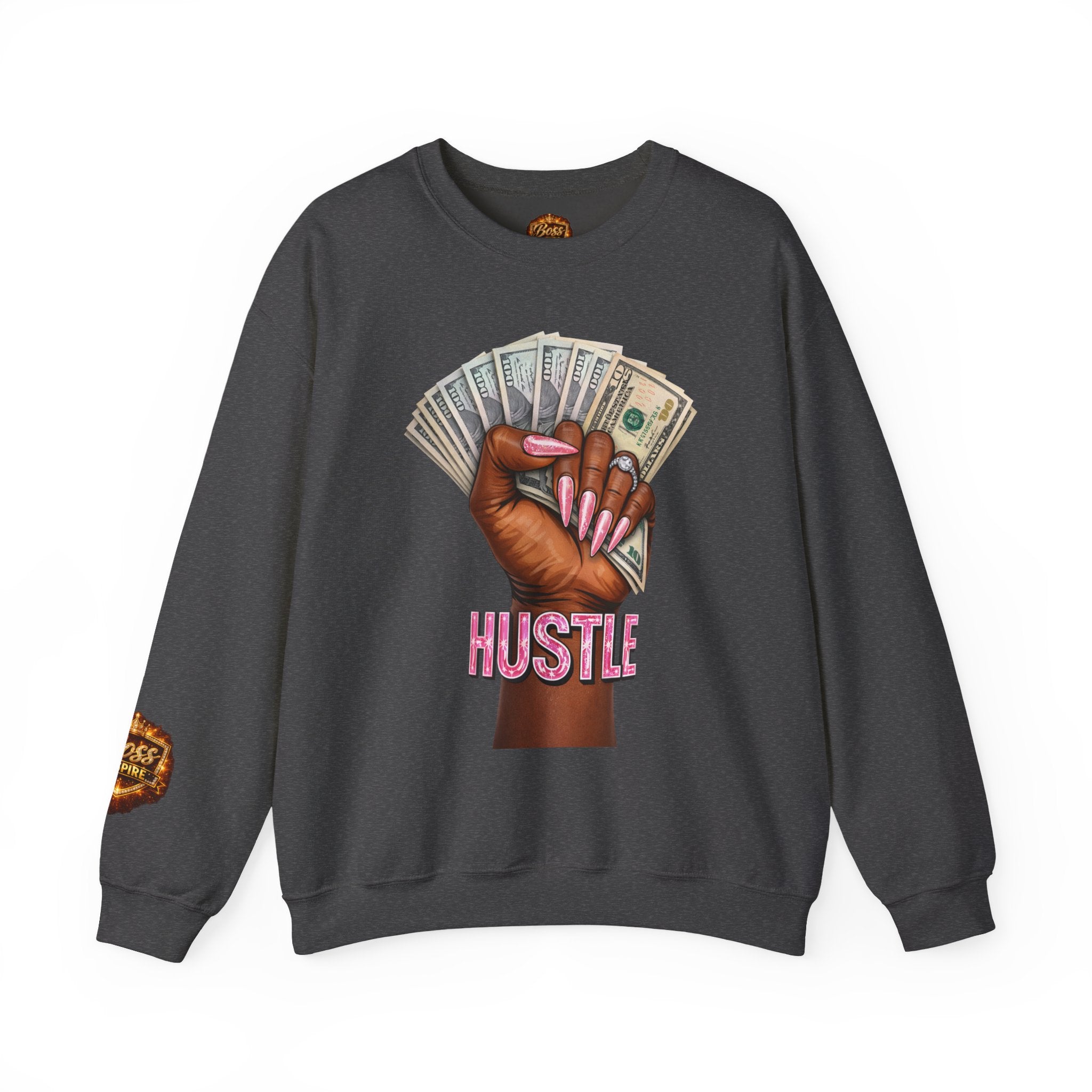 Hustle Fist with Cash sweatshirt | Money Hand Graphic Crewneck