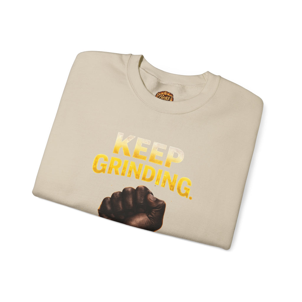 Keep Grinding Fist Graphic sweatshirt | Crewneck Motivational Streetwear