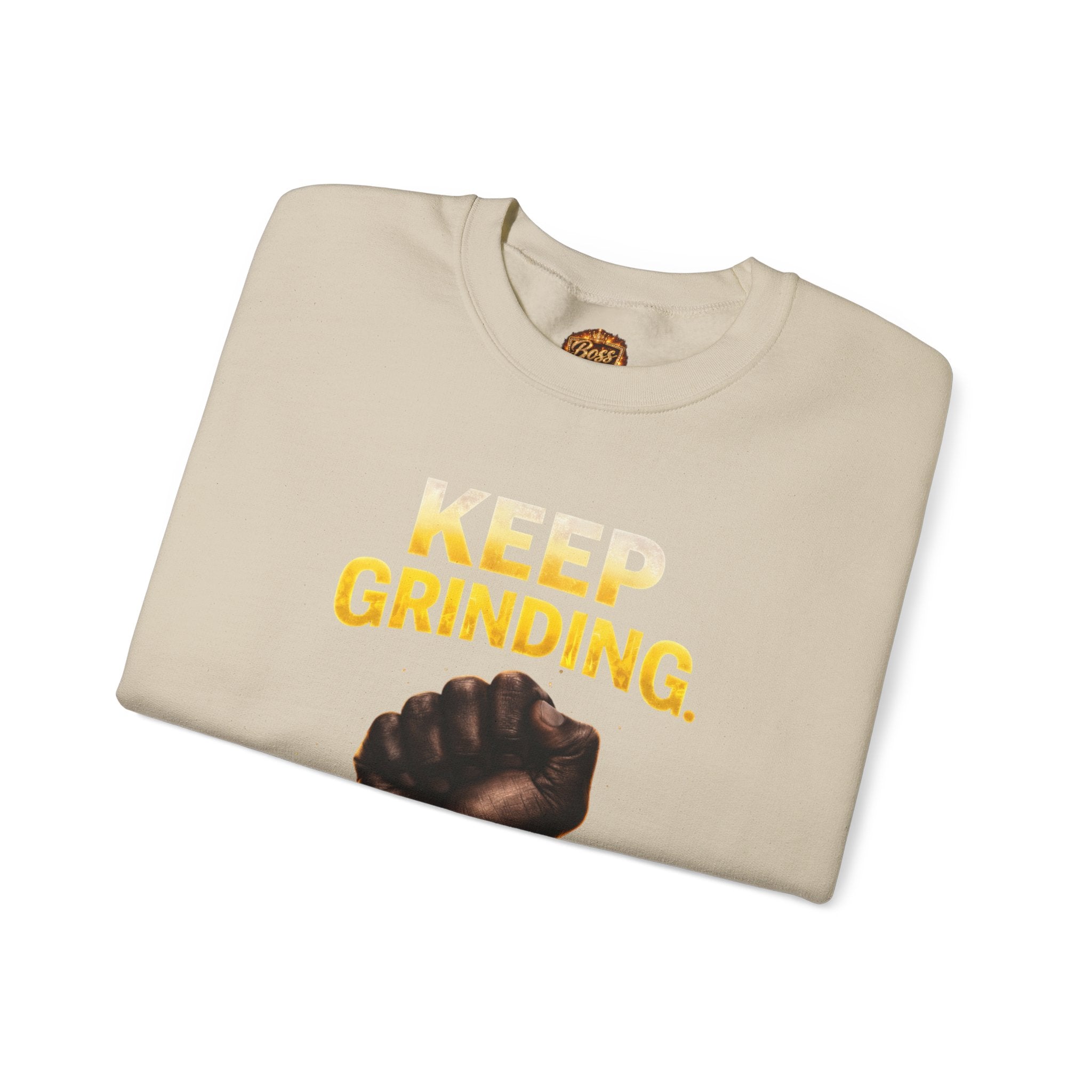 Keep Grinding Fist Graphic sweatshirt | Crewneck Motivational Streetwear