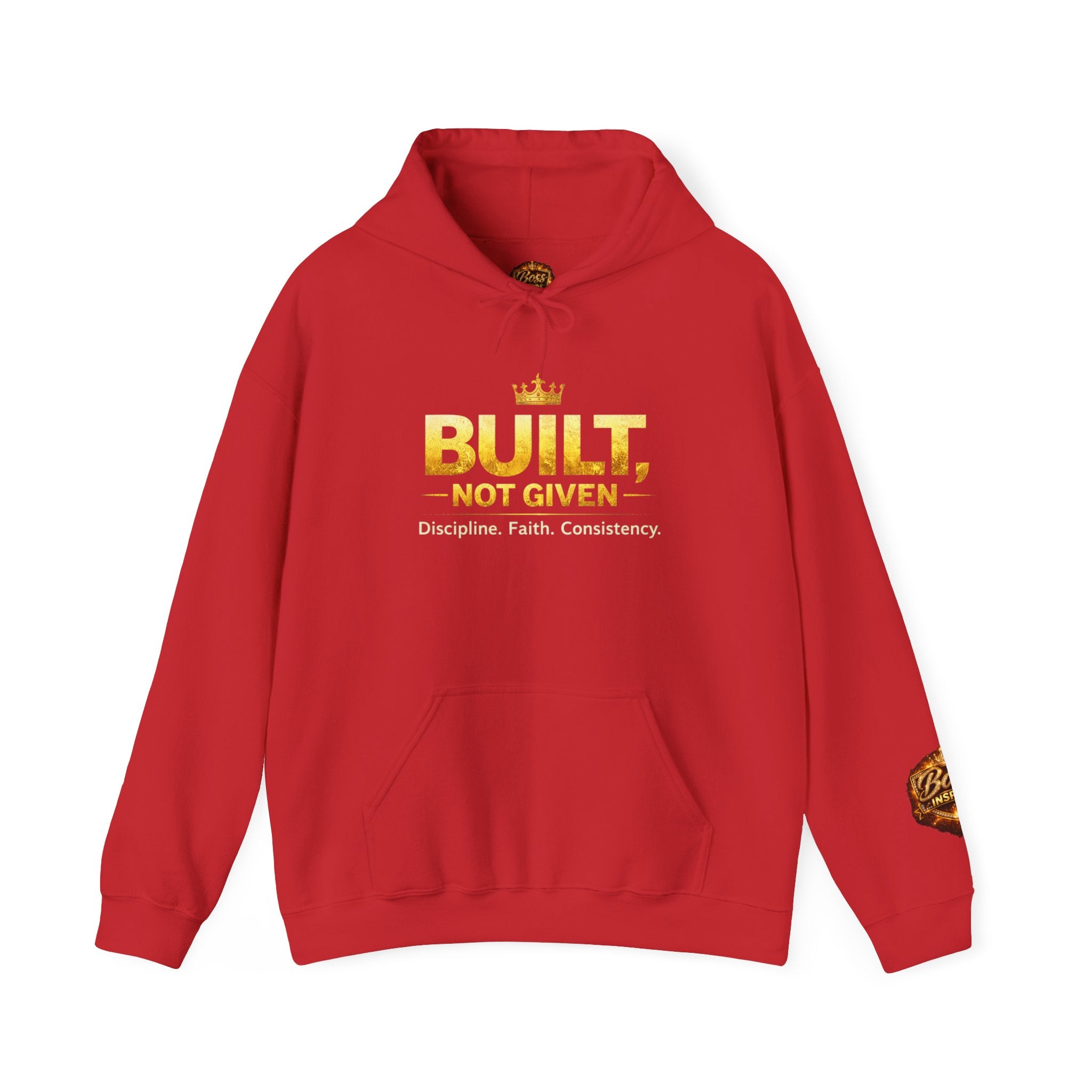Built Not Given hoodie | Motivational Crown Graphic Hooded Sweatshirt