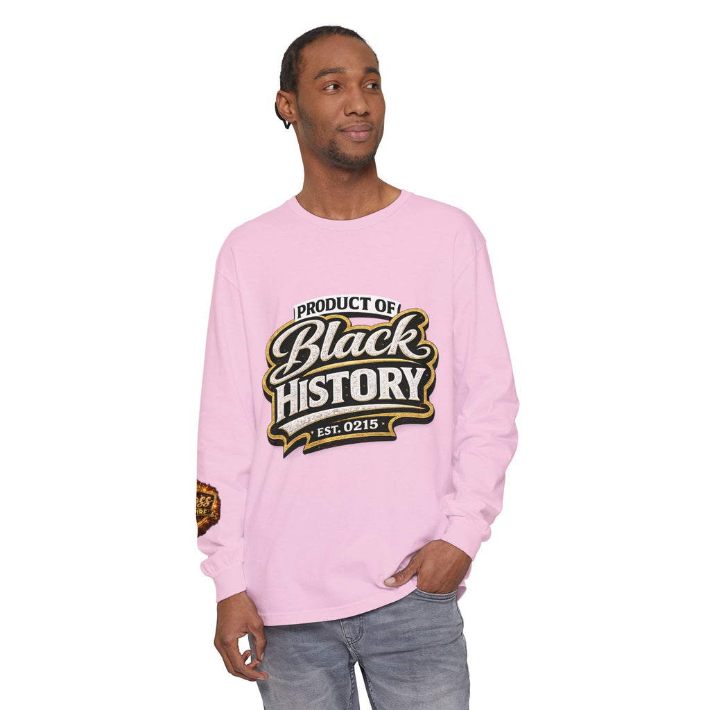 Product of Black History Long Sleeve T-Shirt | Black History Typography
