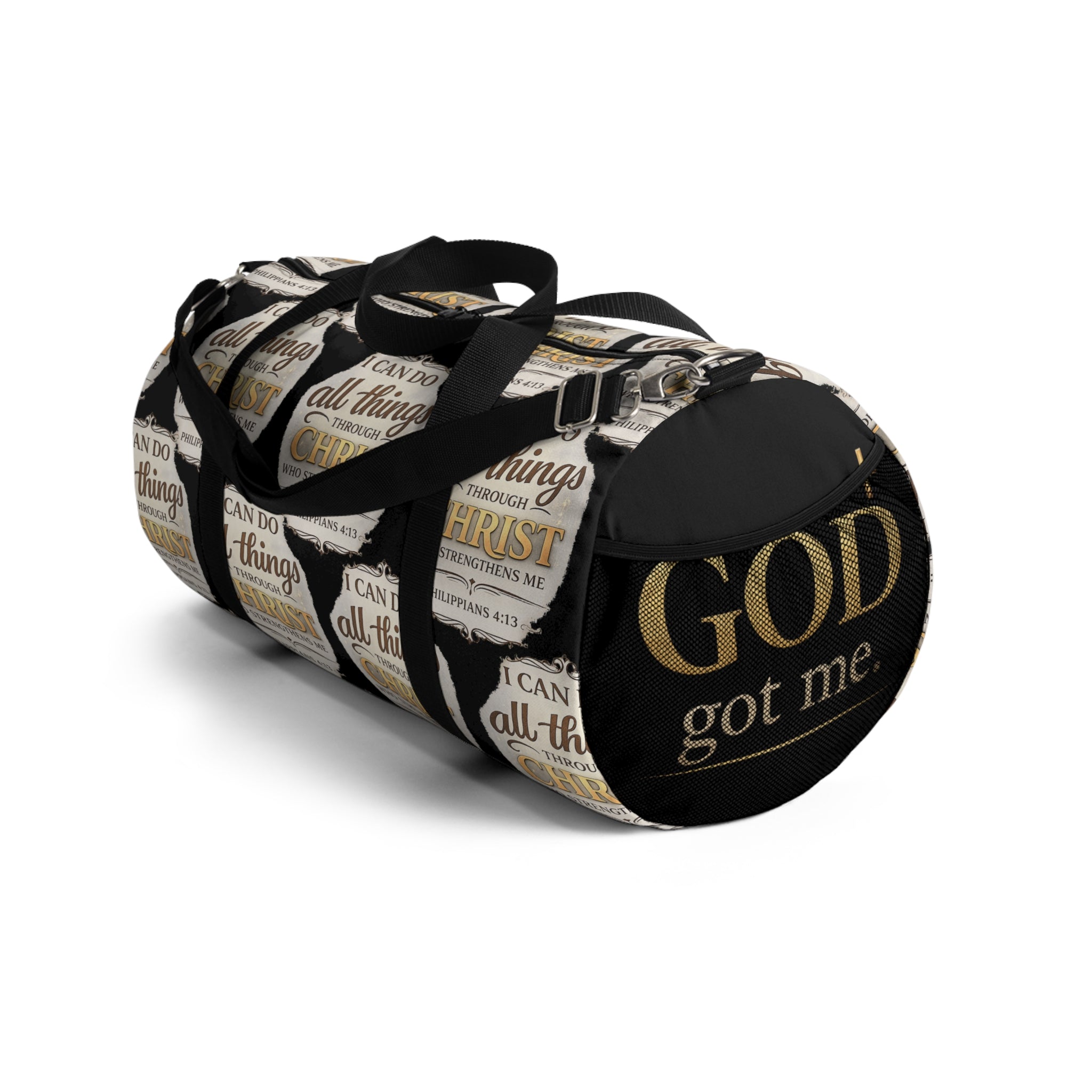 I Can Do All Things Through Christ duffel bag | Christian Scripture Philippians 4:13 gym bag
