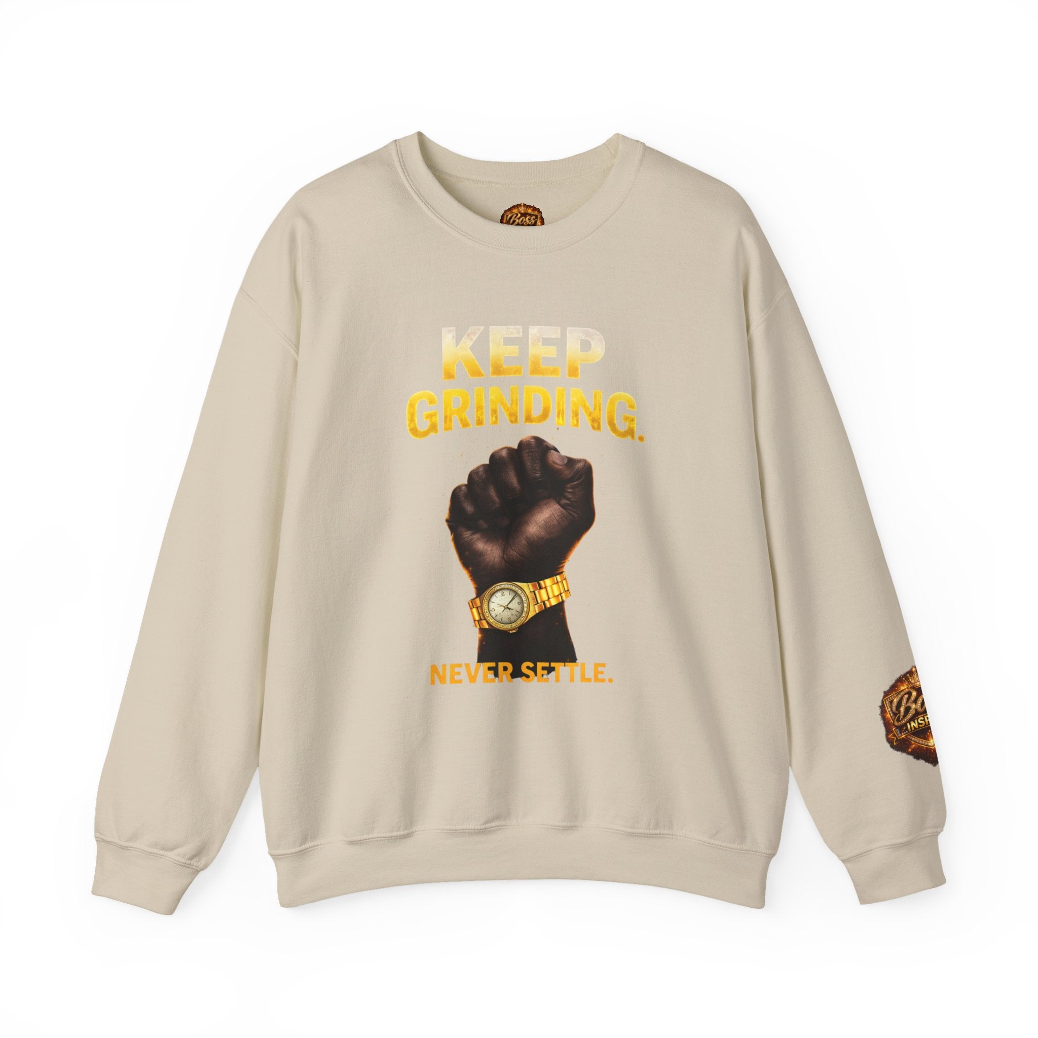 Keep Grinding Fist Graphic sweatshirt | Crewneck Motivational Streetwear