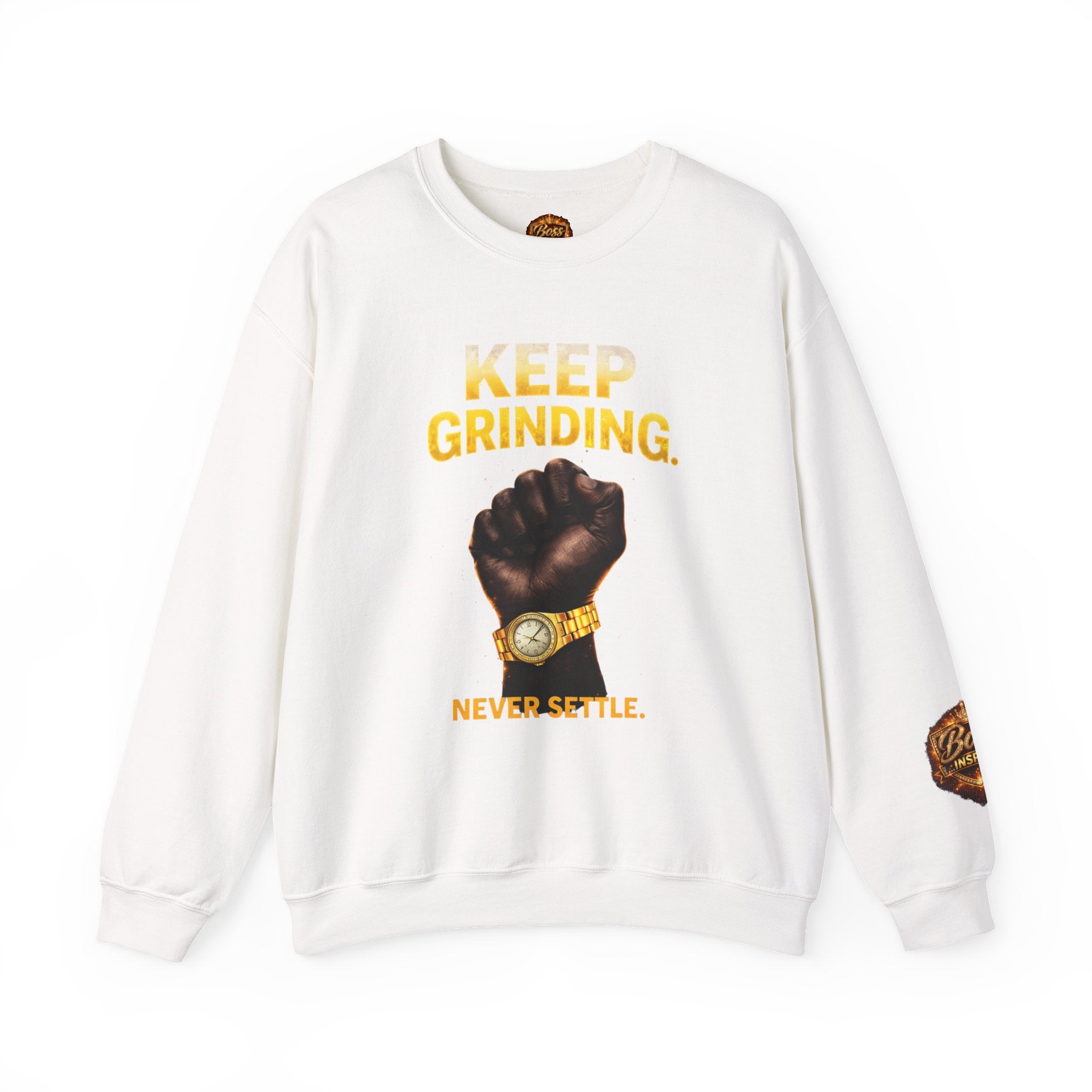 Keep Grinding Fist Graphic sweatshirt | Crewneck Motivational Streetwear
