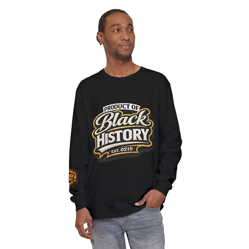 Product of Black History Long Sleeve T-Shirt | Black History Typography