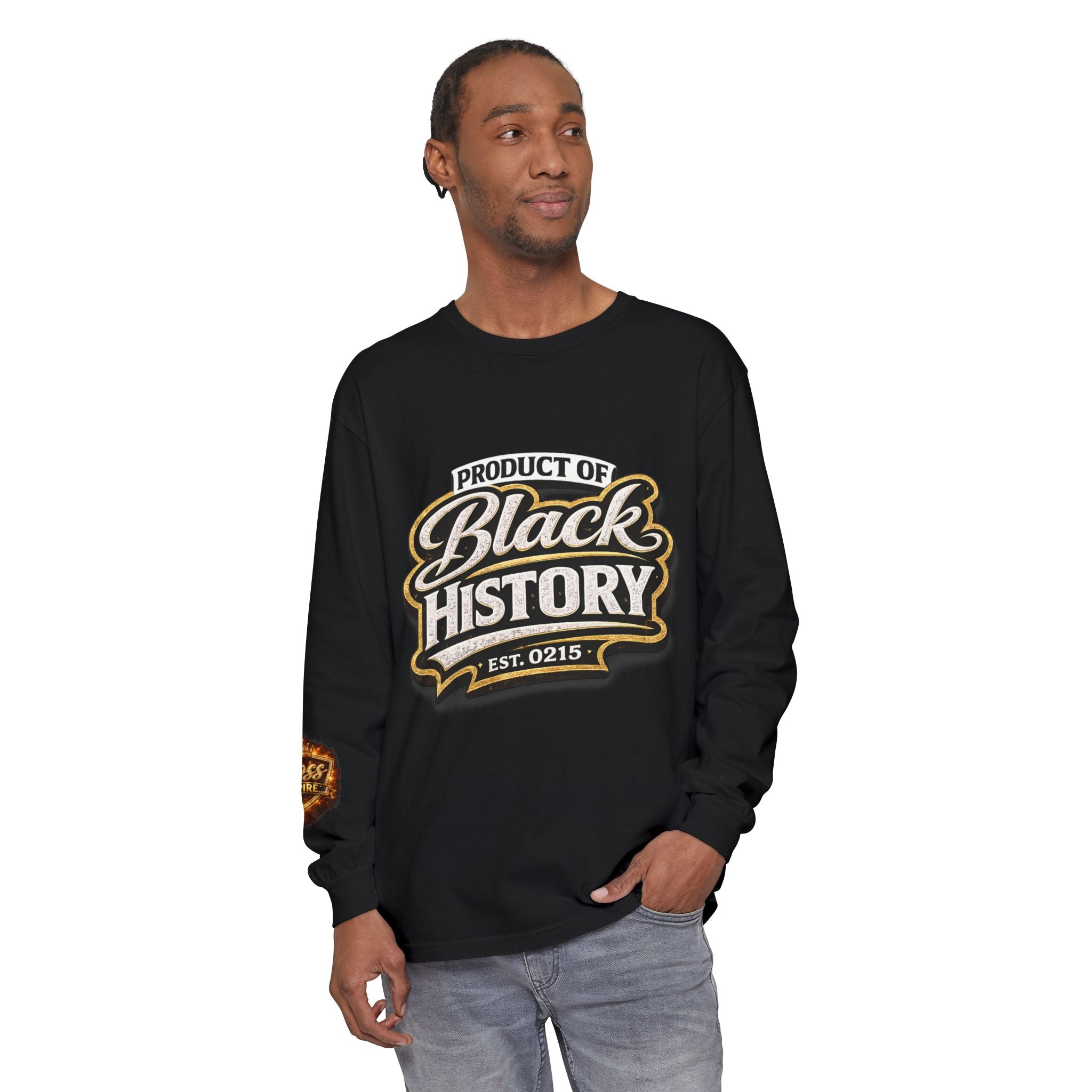 Product of Black History Long Sleeve T-Shirt | Black History Typography