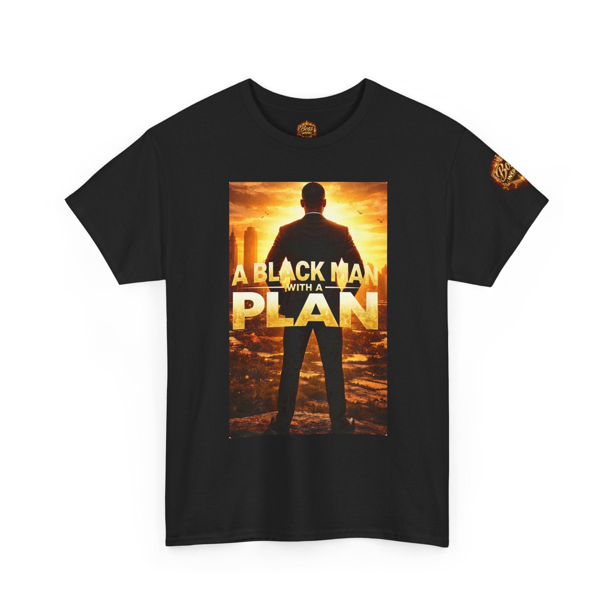 A Black Man With A Plan T-Shirt | Motivational Graphic Tee