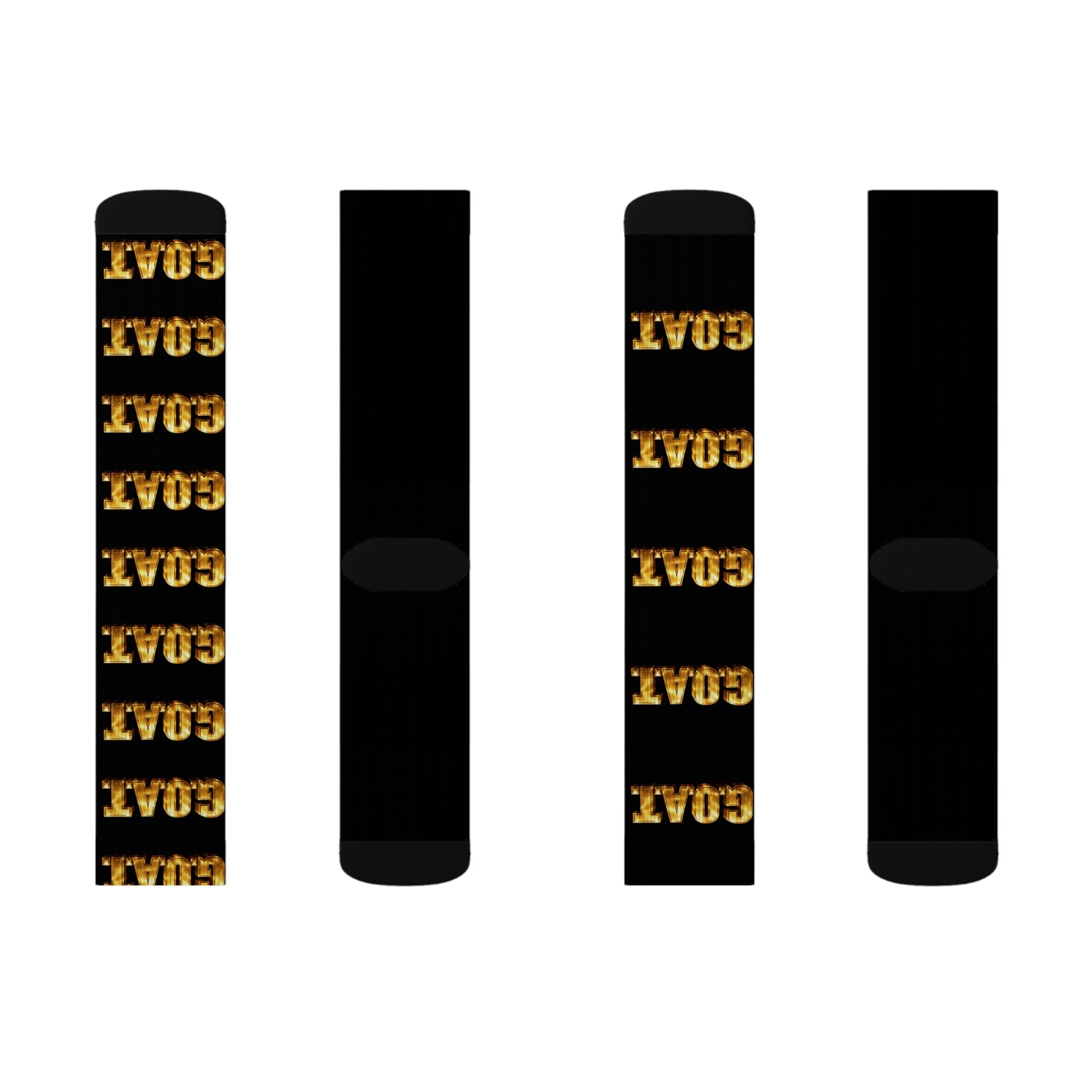 Gold 'GOAT' — Athletic Crew Socks