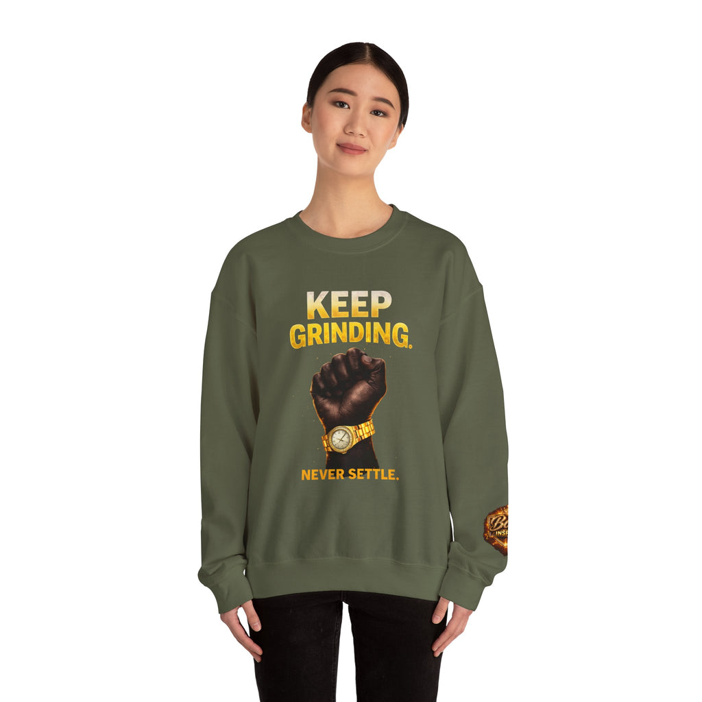 Keep Grinding Fist Graphic sweatshirt | Crewneck Motivational Streetwear