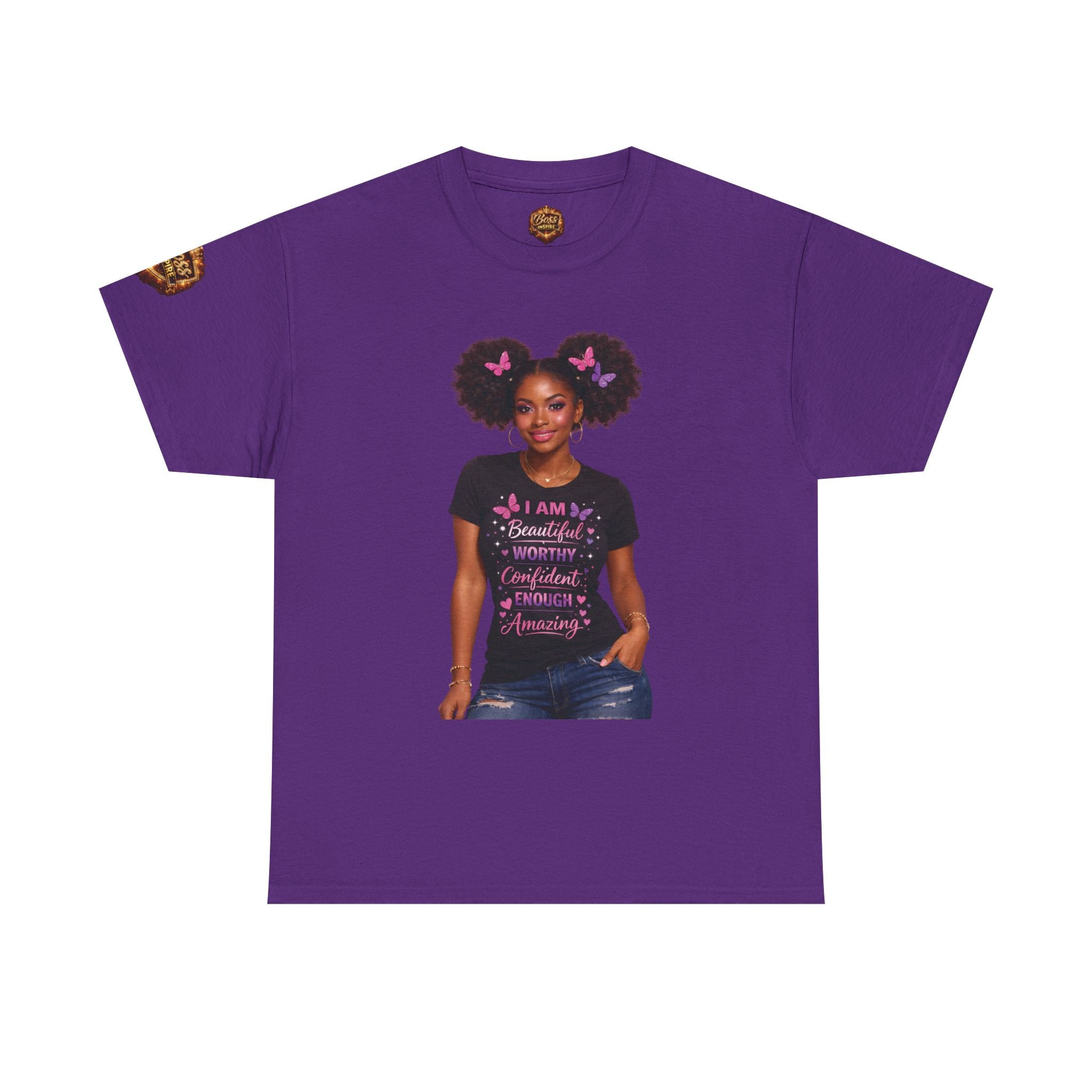 I Am Beautiful Woman Confident Strong Amazing T-Shirt | Inspirational Black Girl Tee
