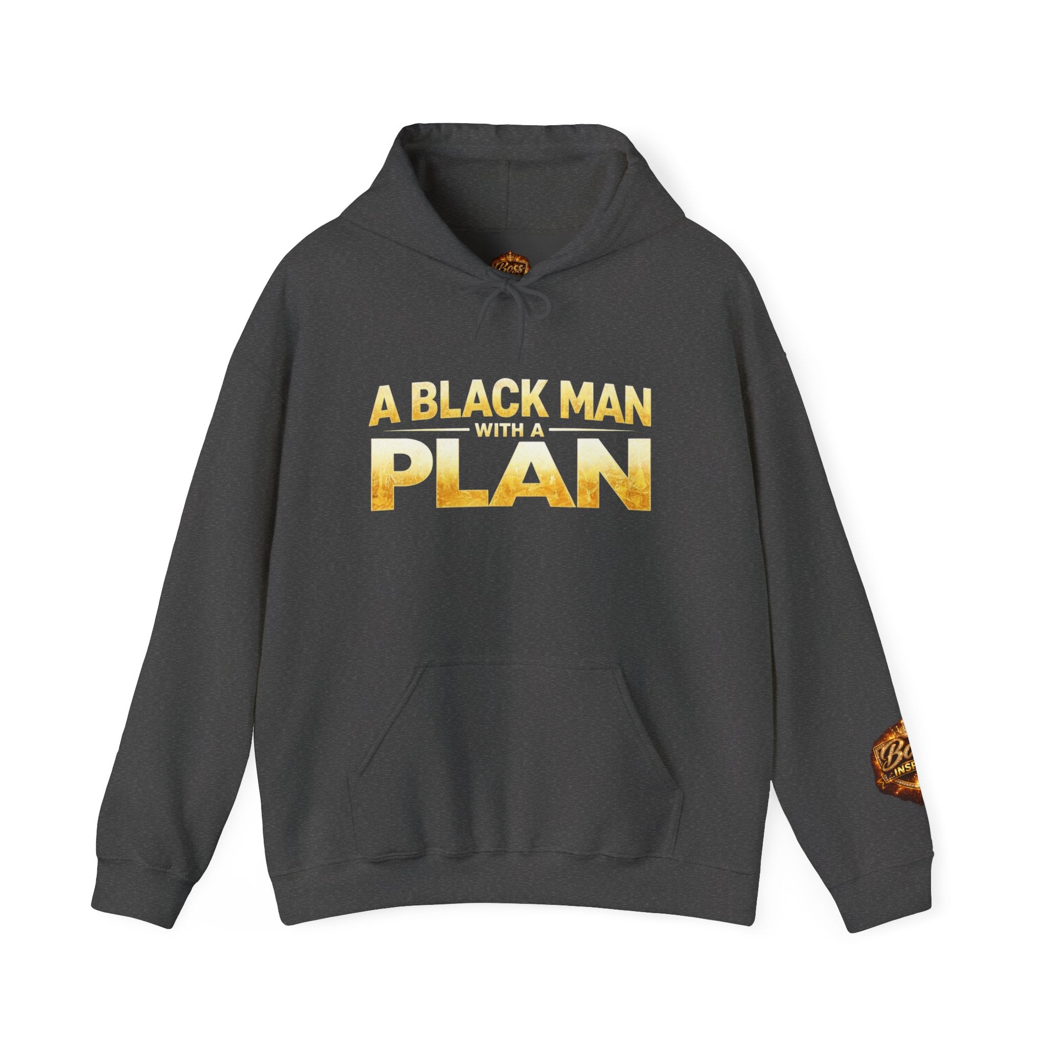 A Black Man With A Plan Hoodie | White Pullover Sweatshirt