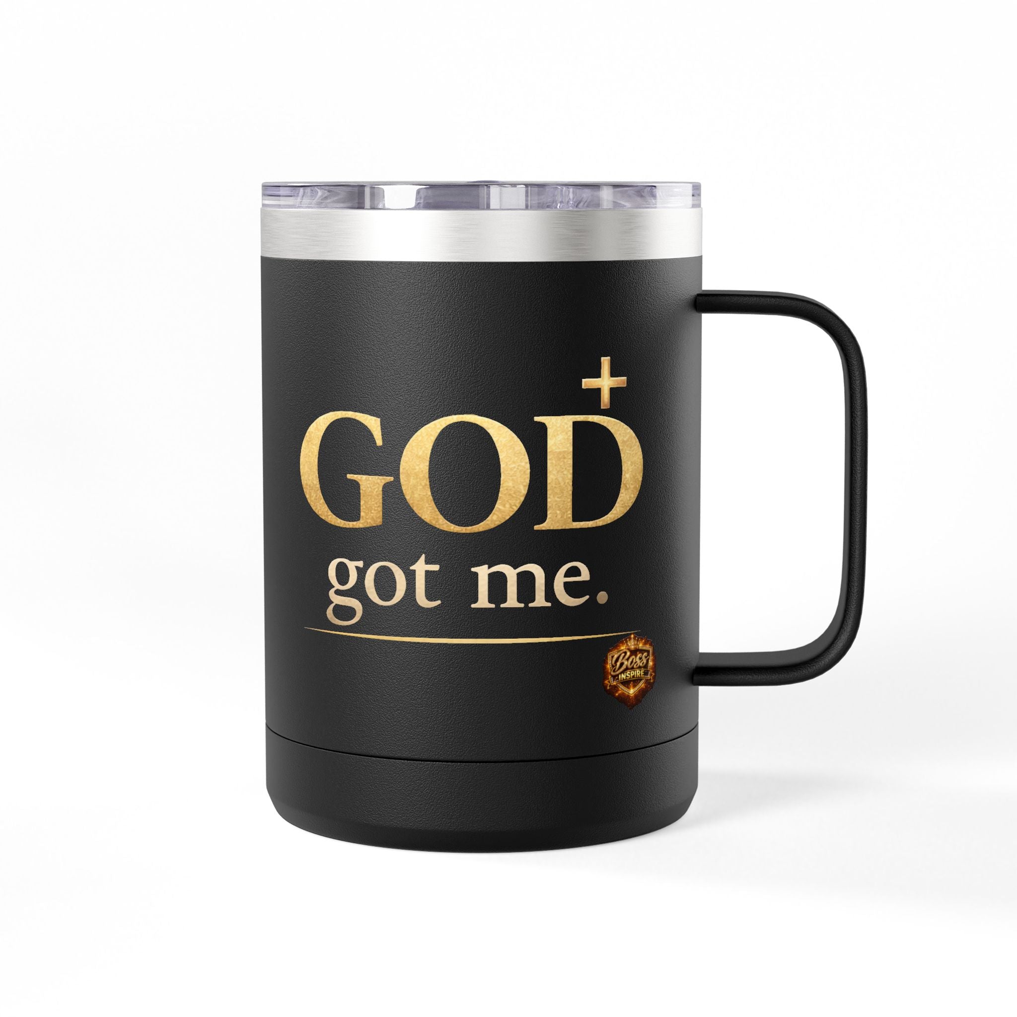 God Got Me tumbler | Christian faith travel mug, 15oz stainless
