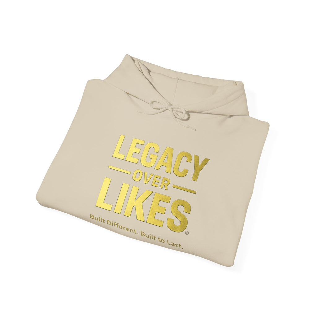 Legacy Over Likes Hoodie — "Legacy Over Likes" Motivational White Pullover