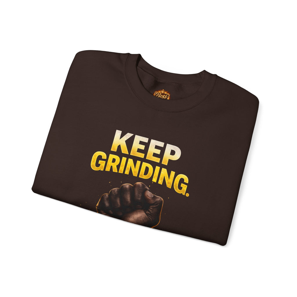 Keep Grinding Fist Graphic sweatshirt | Crewneck Motivational Streetwear