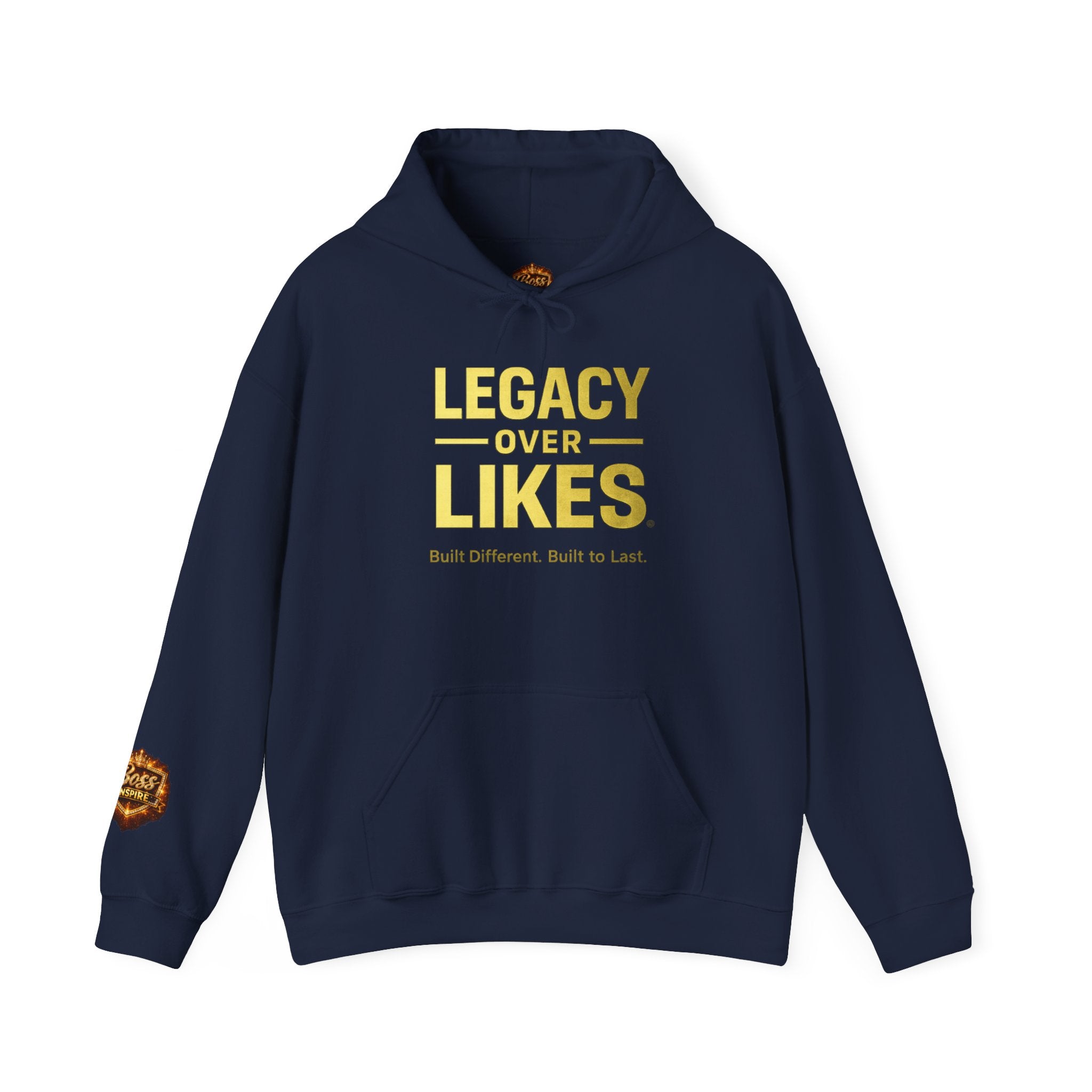 Legacy Over Likes Hoodie — "Legacy Over Likes" Motivational White Pullover
