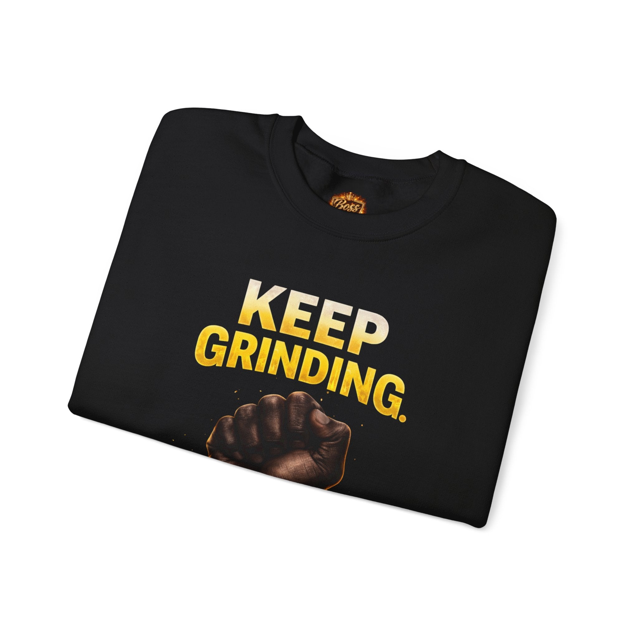 Keep Grinding Fist Graphic sweatshirt | Crewneck Motivational Streetwear