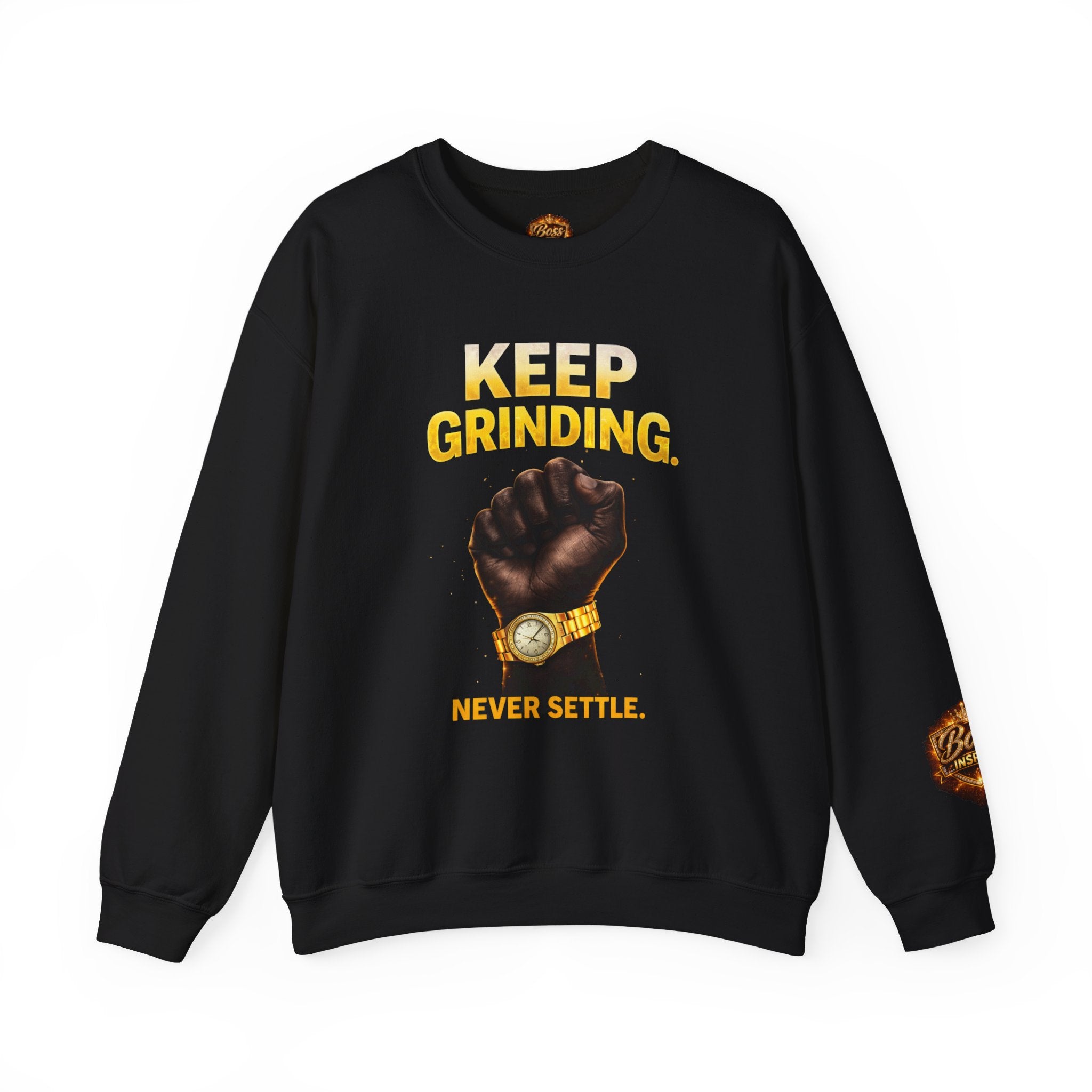 Keep Grinding Fist Graphic sweatshirt | Crewneck Motivational Streetwear