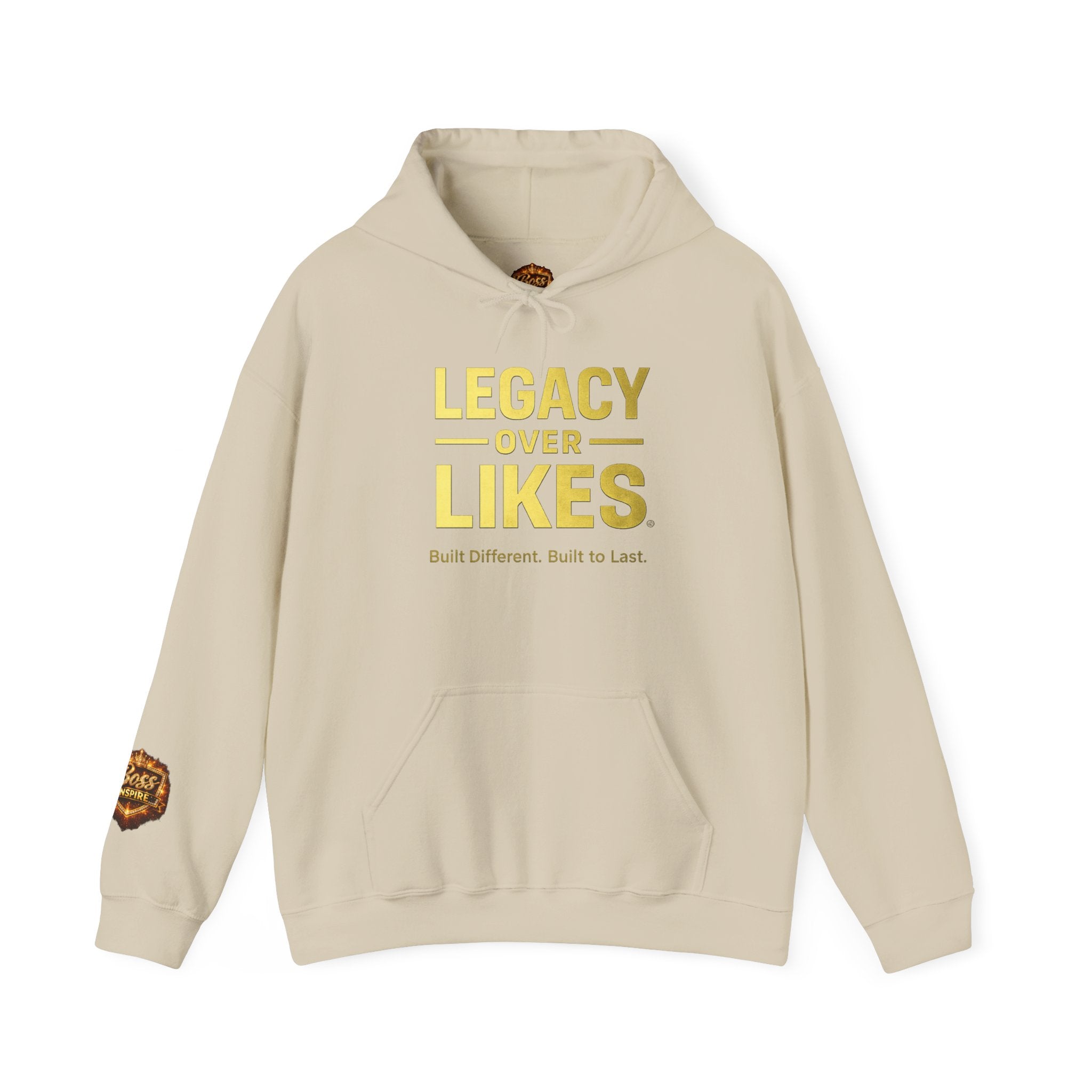 Legacy Over Likes Hoodie — "Legacy Over Likes" Motivational White Pullover
