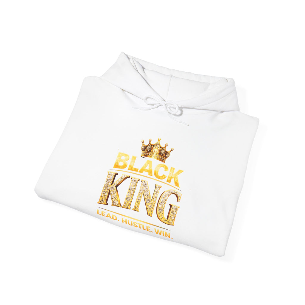 Black King Crown Sweatshirt | Hoodie with 'Lead. Hustle. Win.'