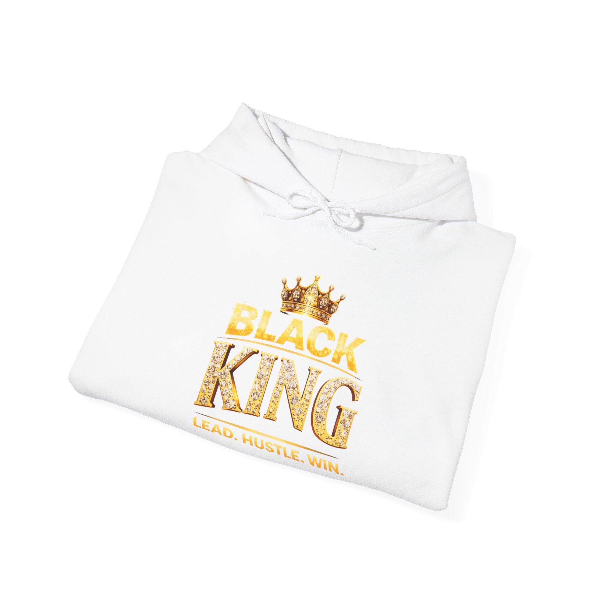 Black King Crown Sweatshirt | Hoodie with 'Lead. Hustle. Win.'