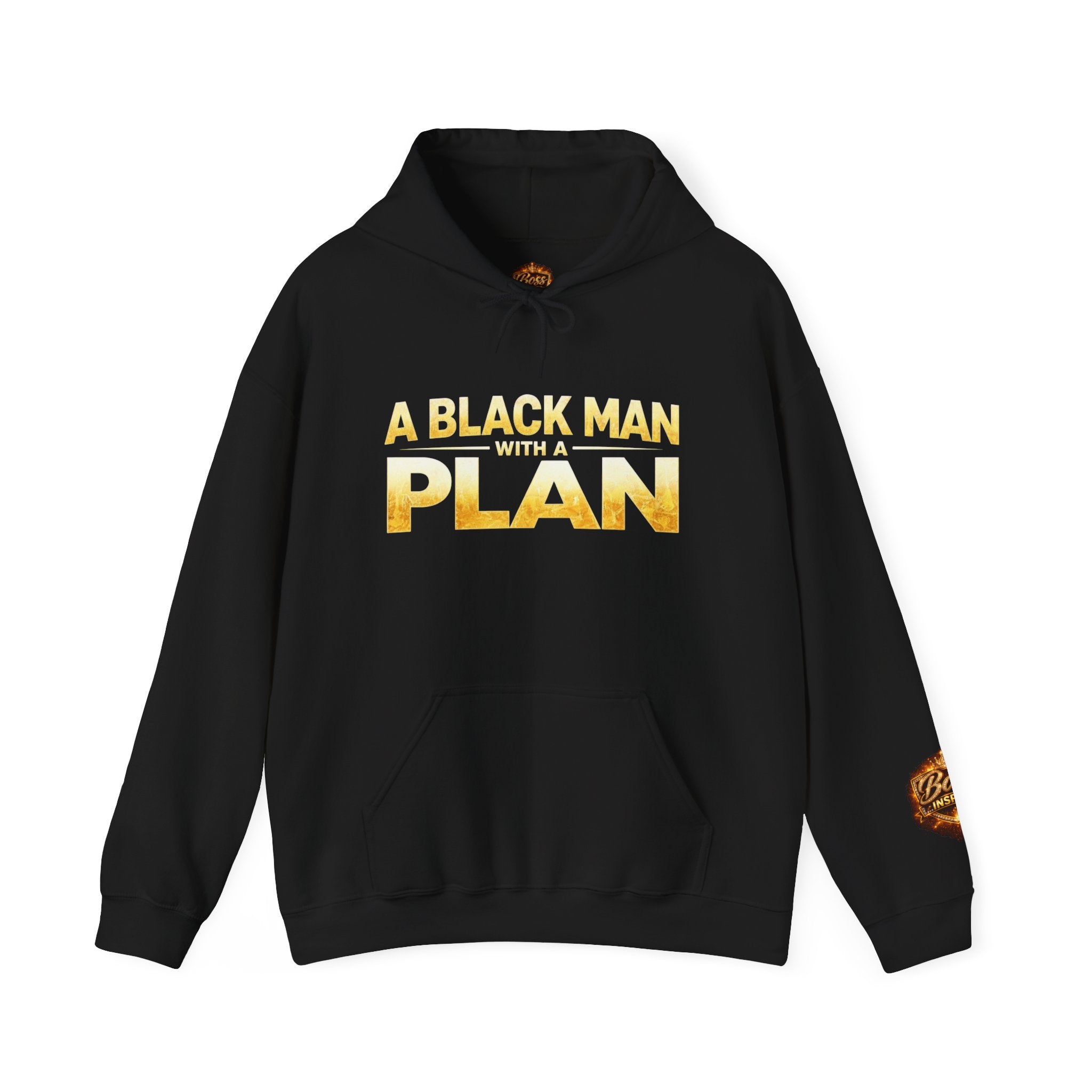 A Black Man With A Plan Hoodie | White Pullover Sweatshirt